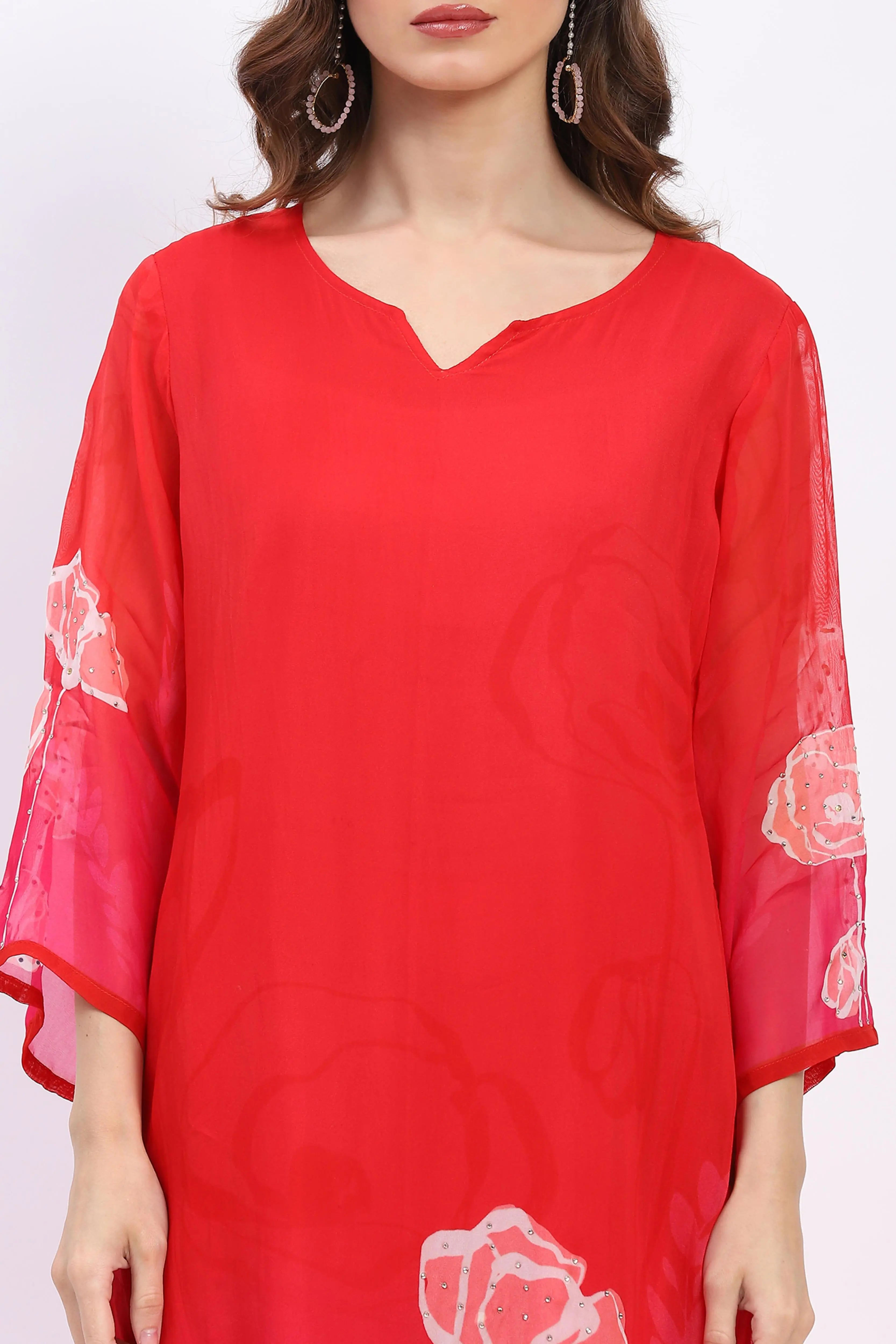 Floral Grace Red Ethnic Set - Global Republic