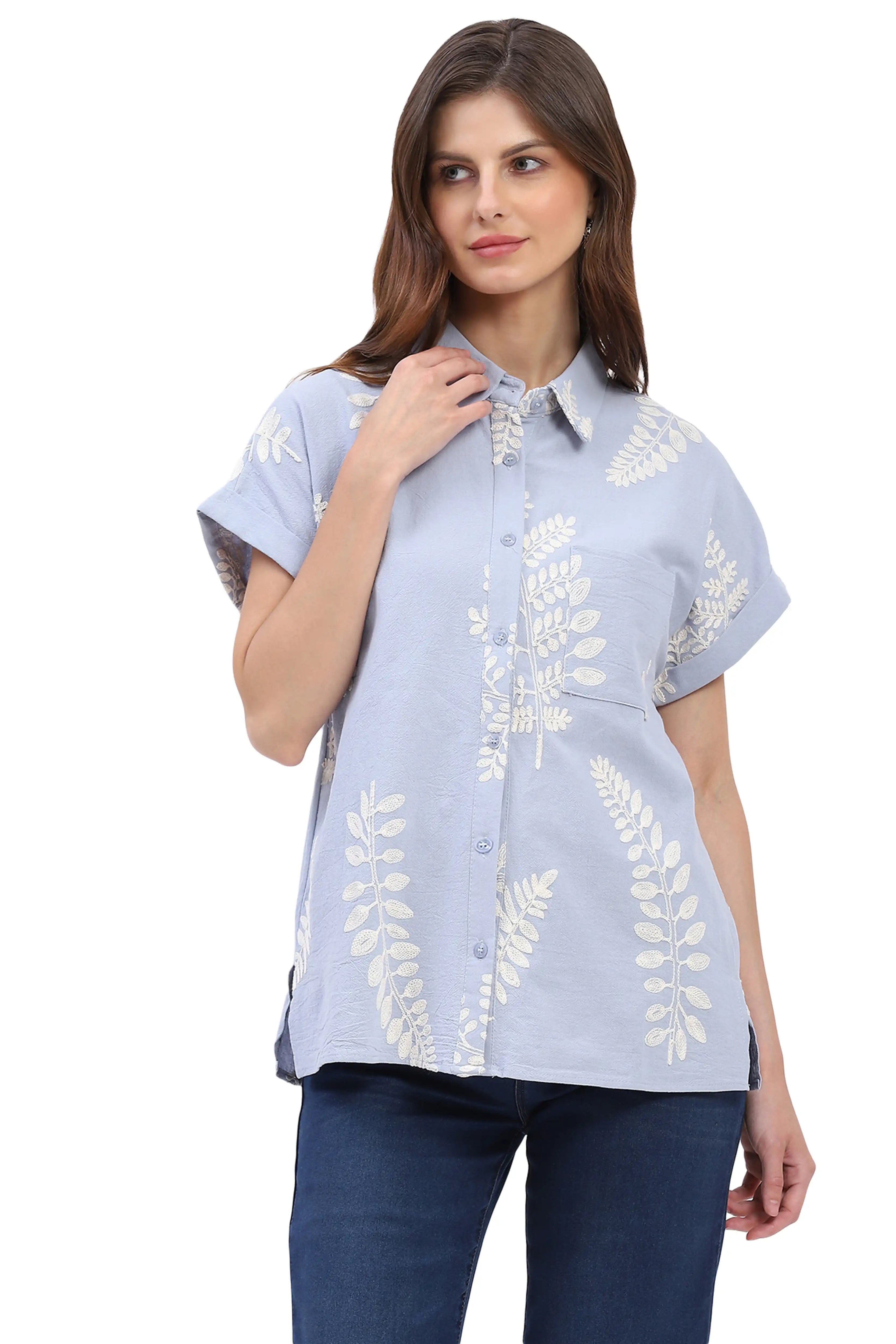 Cotton Boxy Fit Summer Shirt
