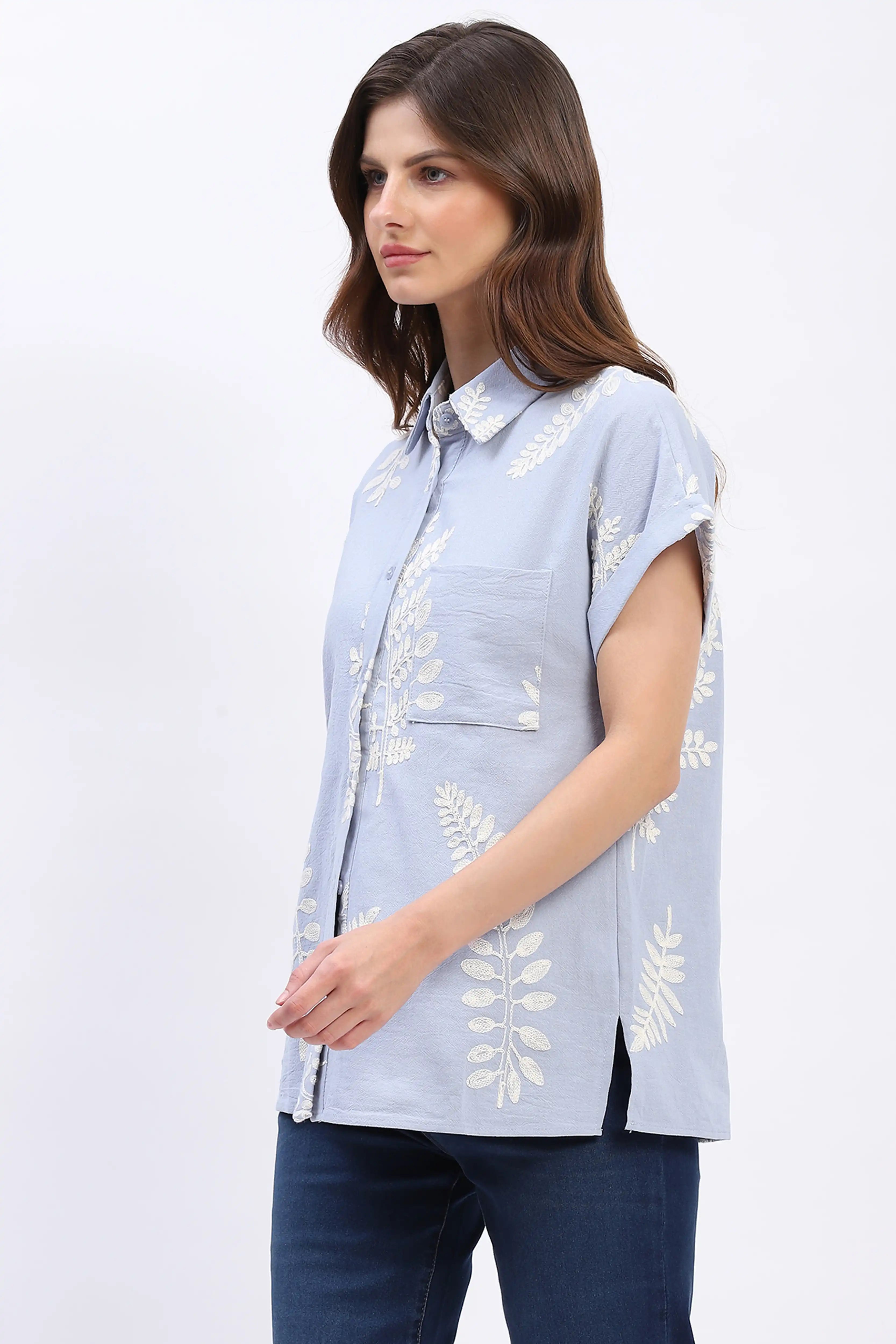Cotton Boxy Fit Summer Shirt