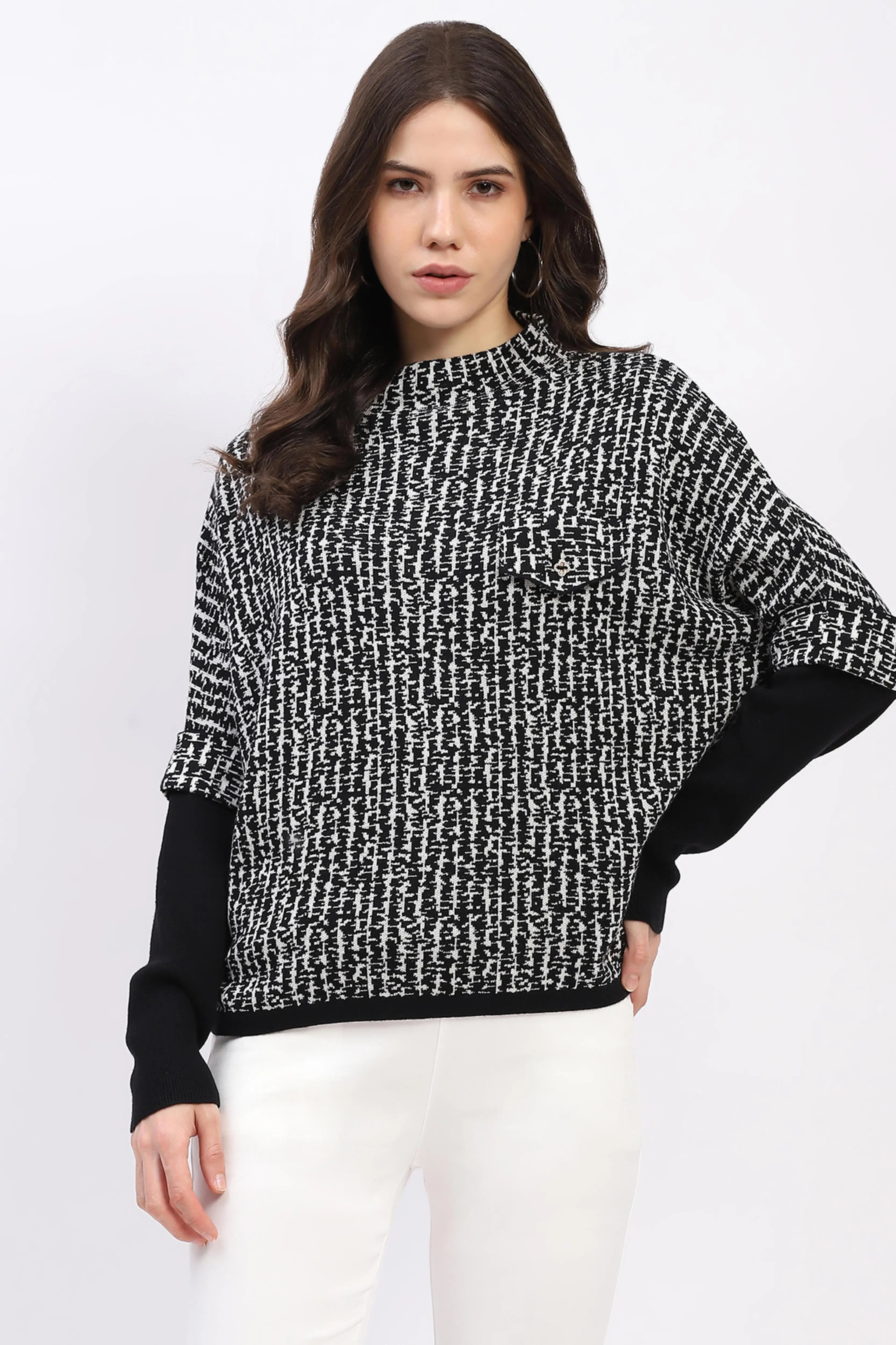 Monochrome Wool-Blend Pullover - Global Republic