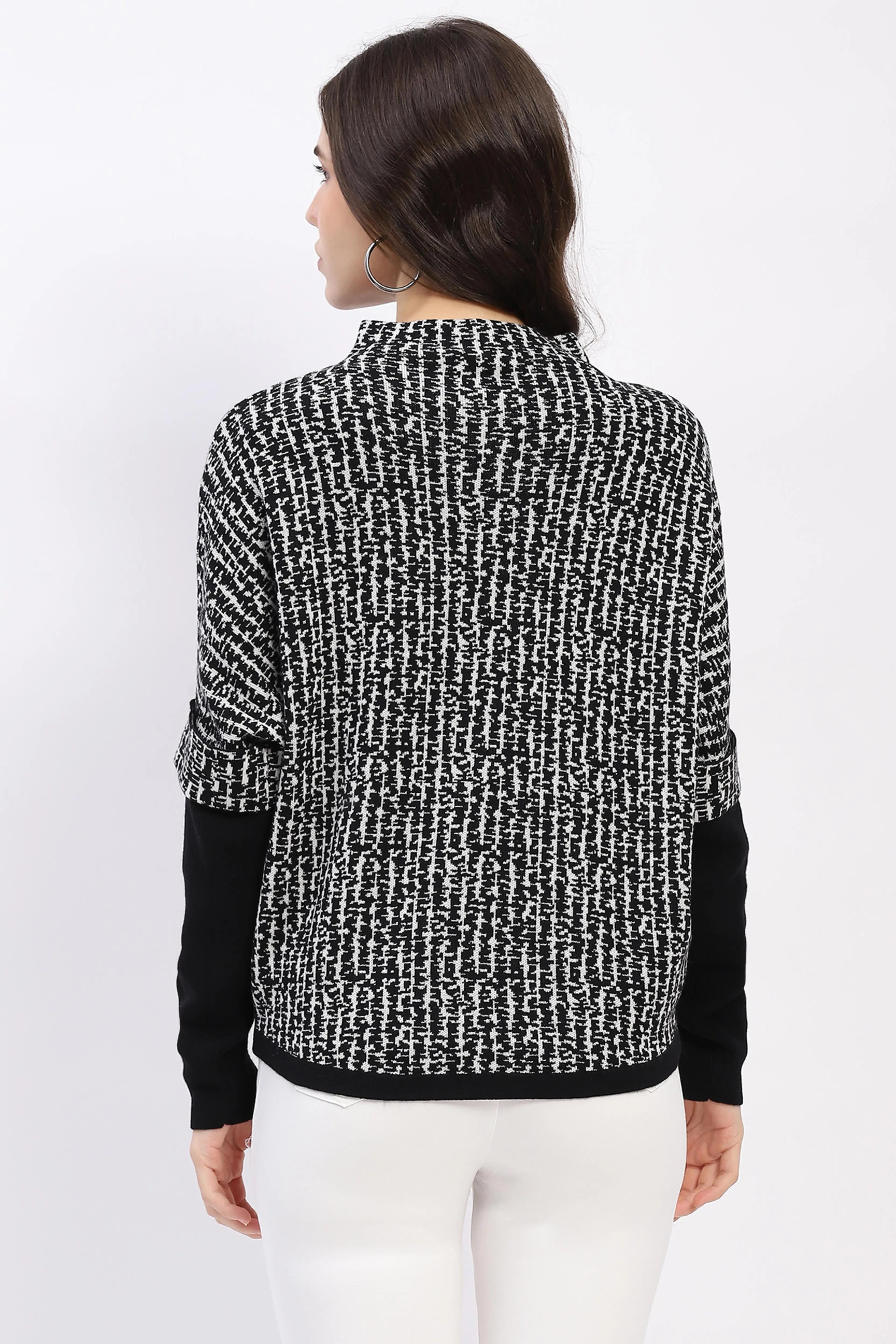 Monochrome Wool-Blend Pullover - Global Republic