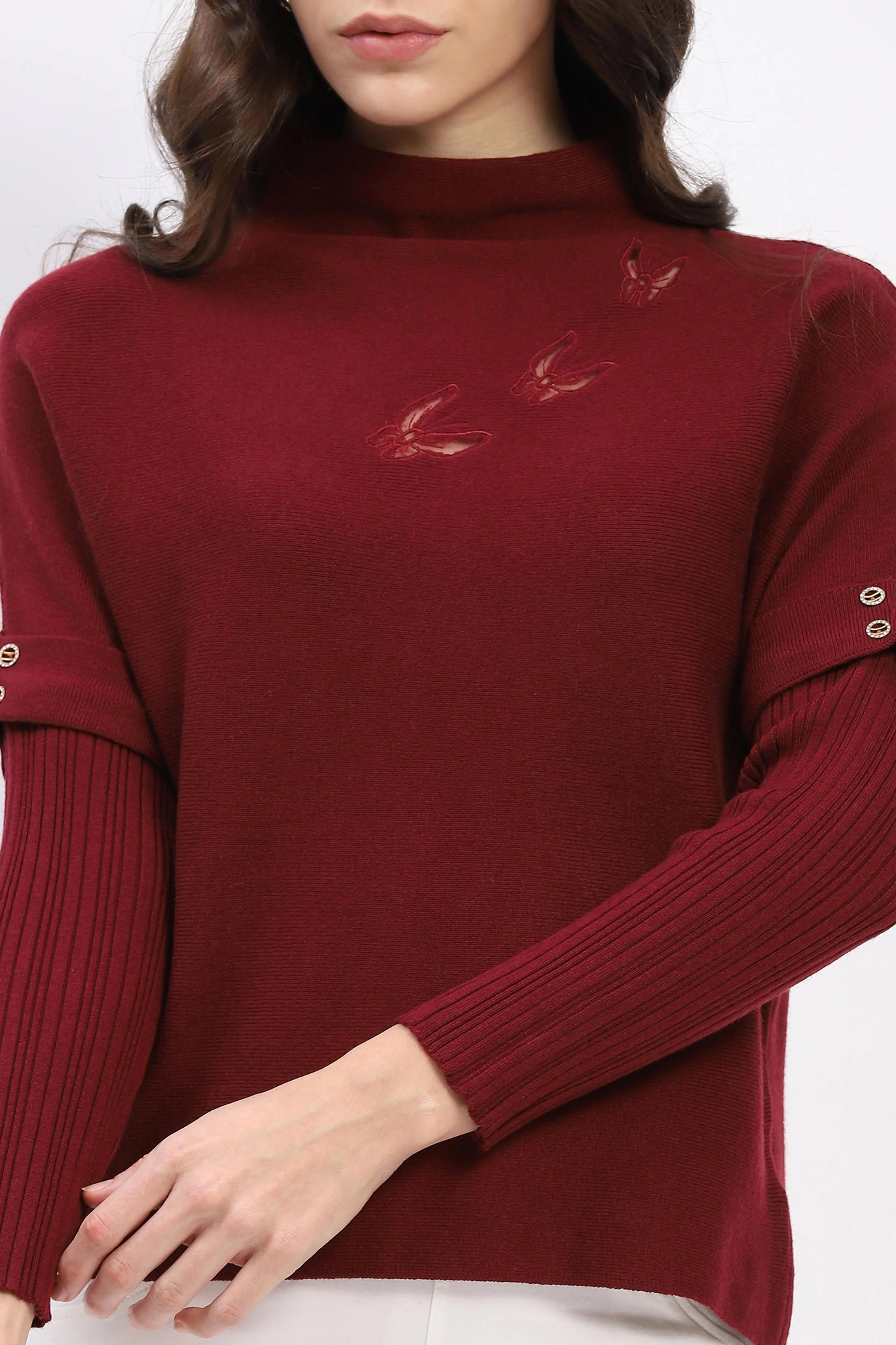 Butterfly Embroidered Pullover - Global Republic