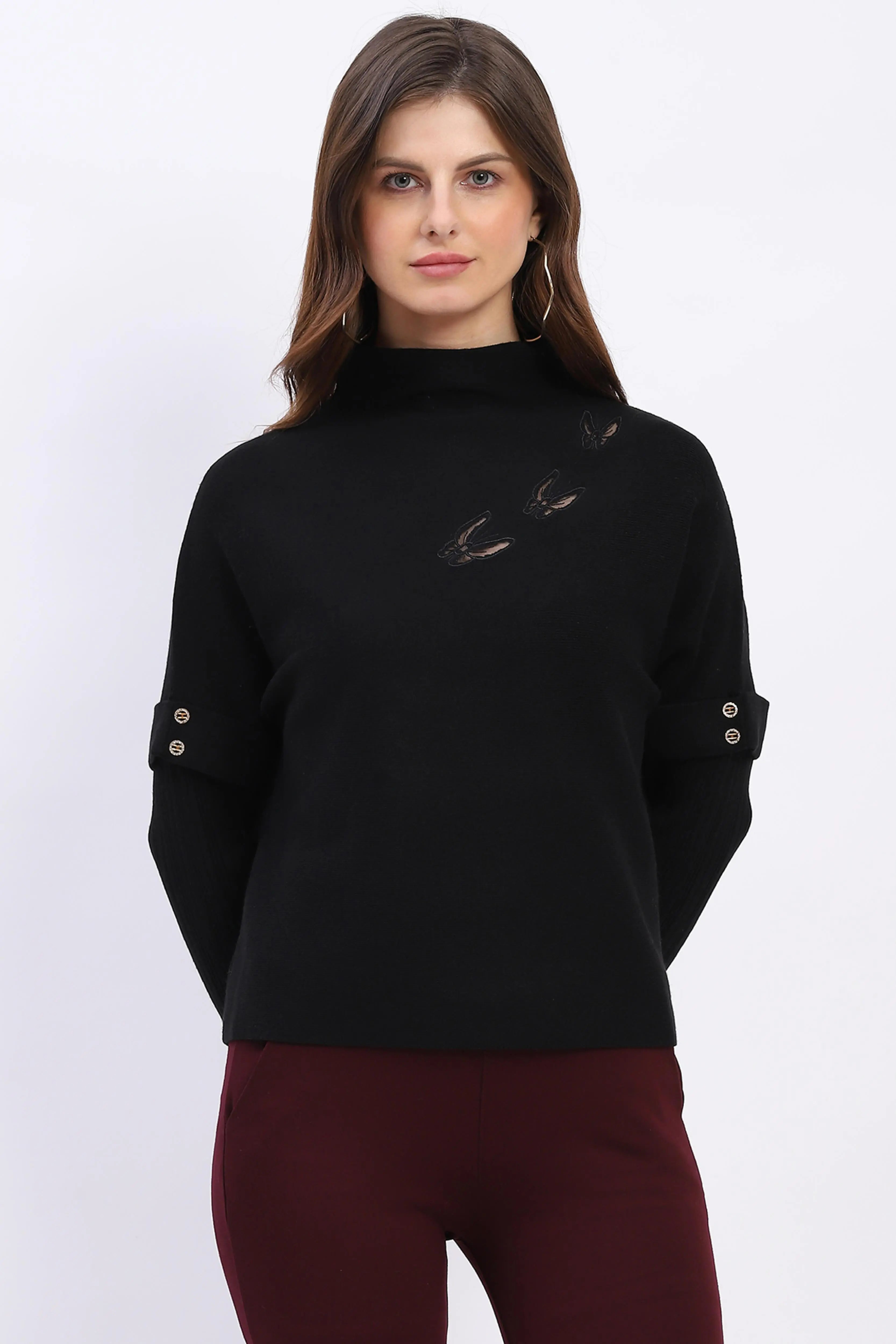 Butterfly Embroidered Pullover - Global Republic