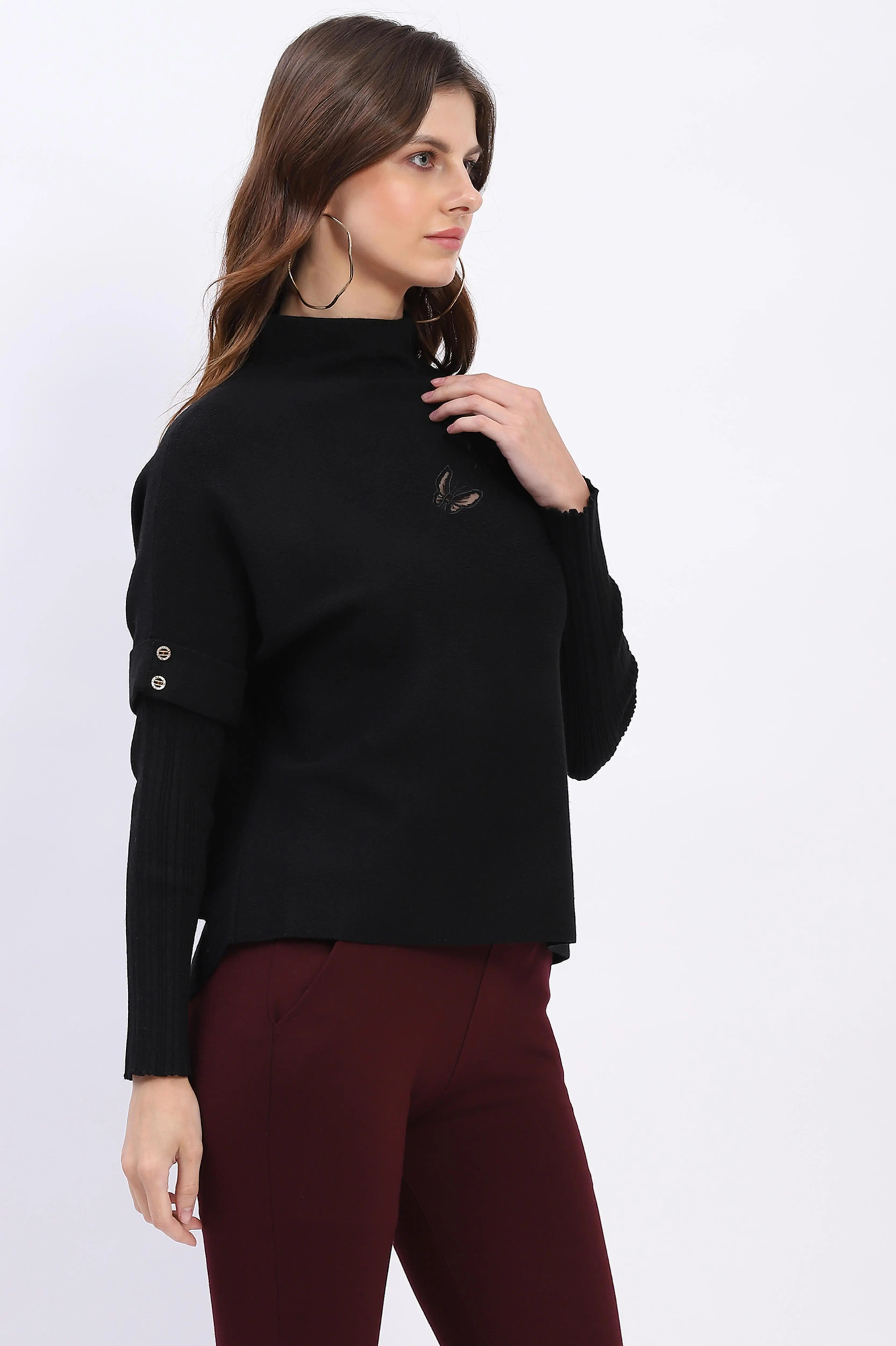 Butterfly Embroidered Pullover - Global Republic