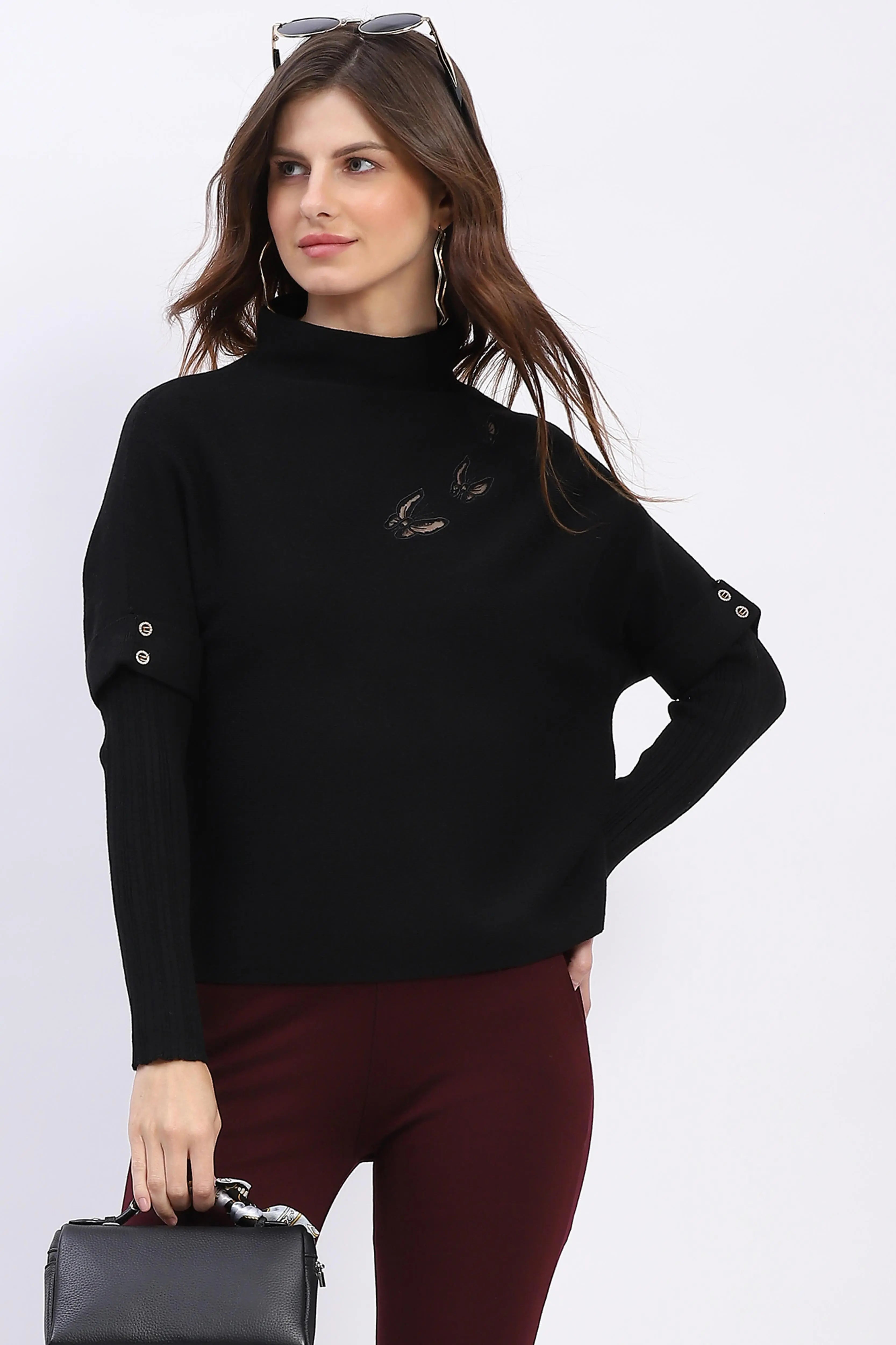 Butterfly Embroidered Pullover - Global Republic