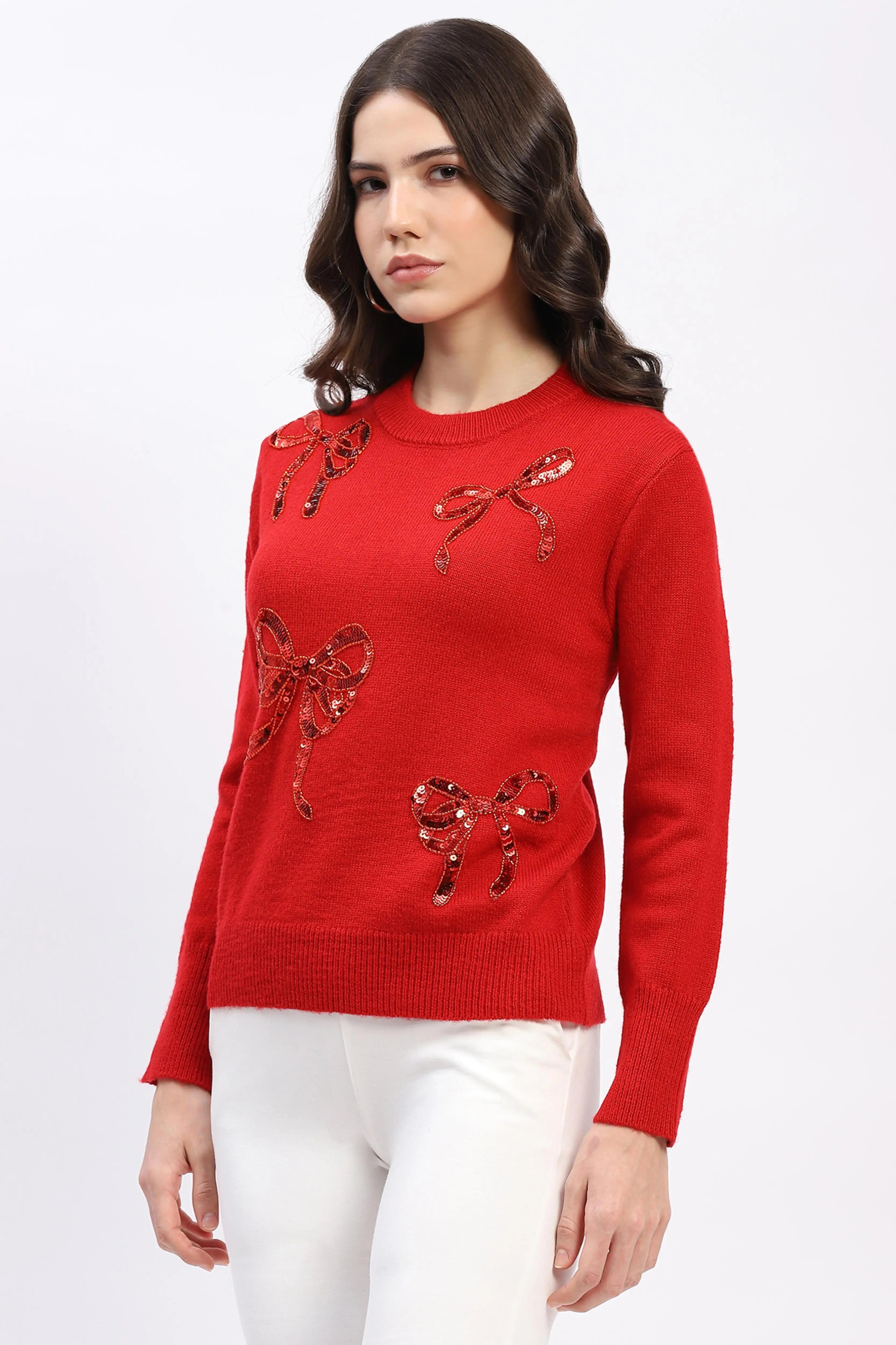 Embellished Wool Blend Pullover - Global Republic