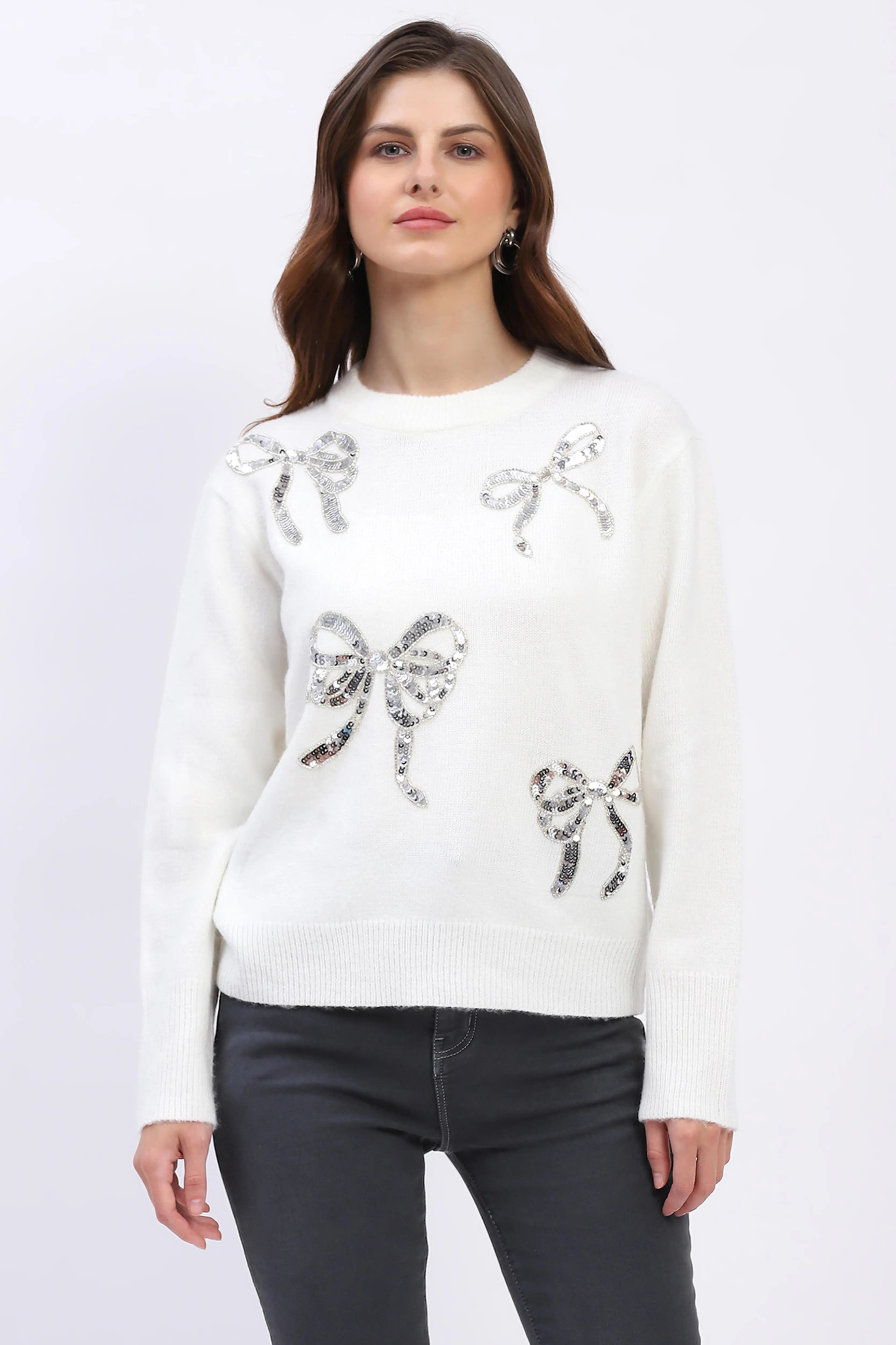 Embellished Wool Blend Pullover - Global Republic