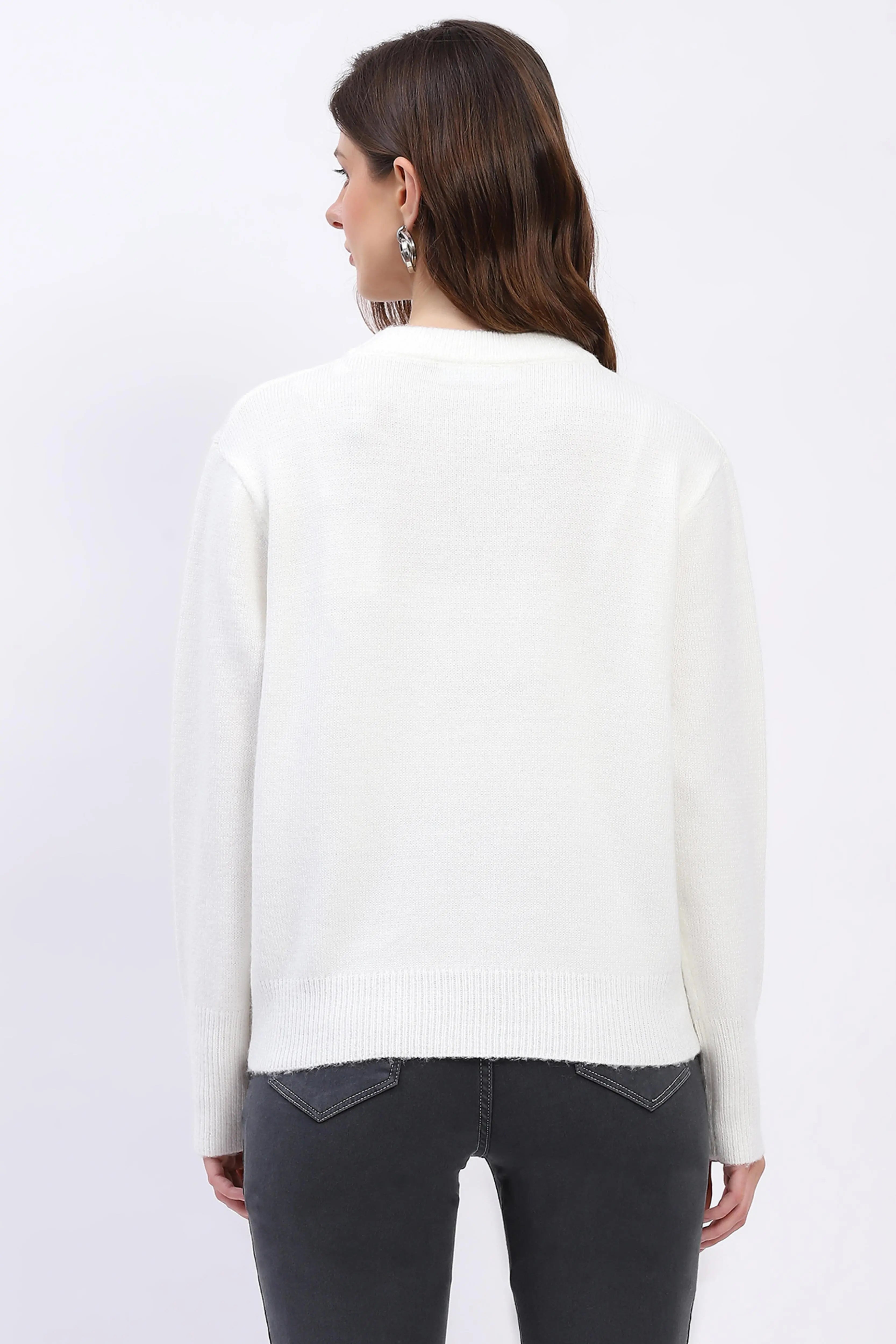 Embellished Wool Blend Pullover - Global Republic