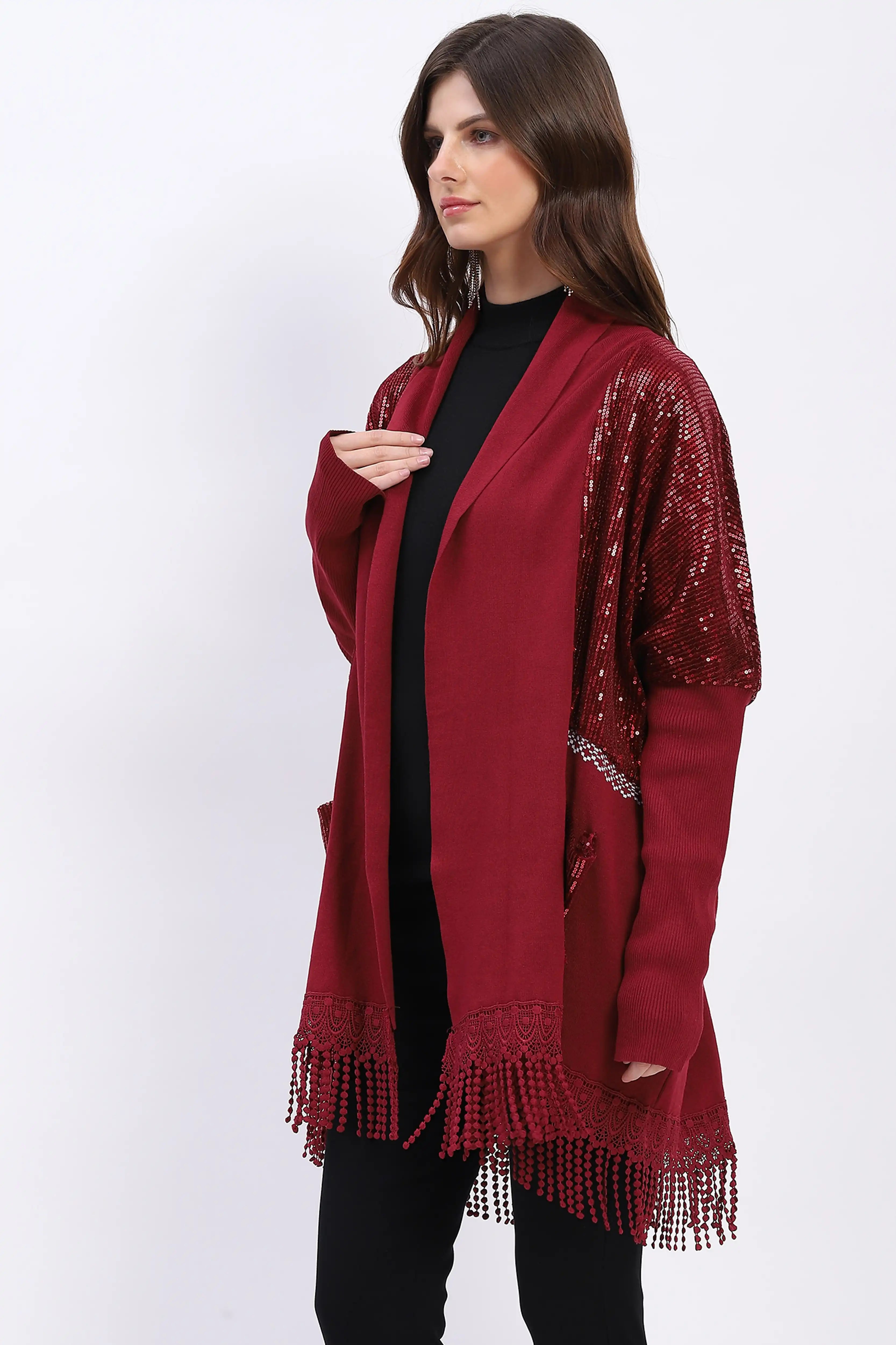 Winter Sequined Party Shrug - Global Republic