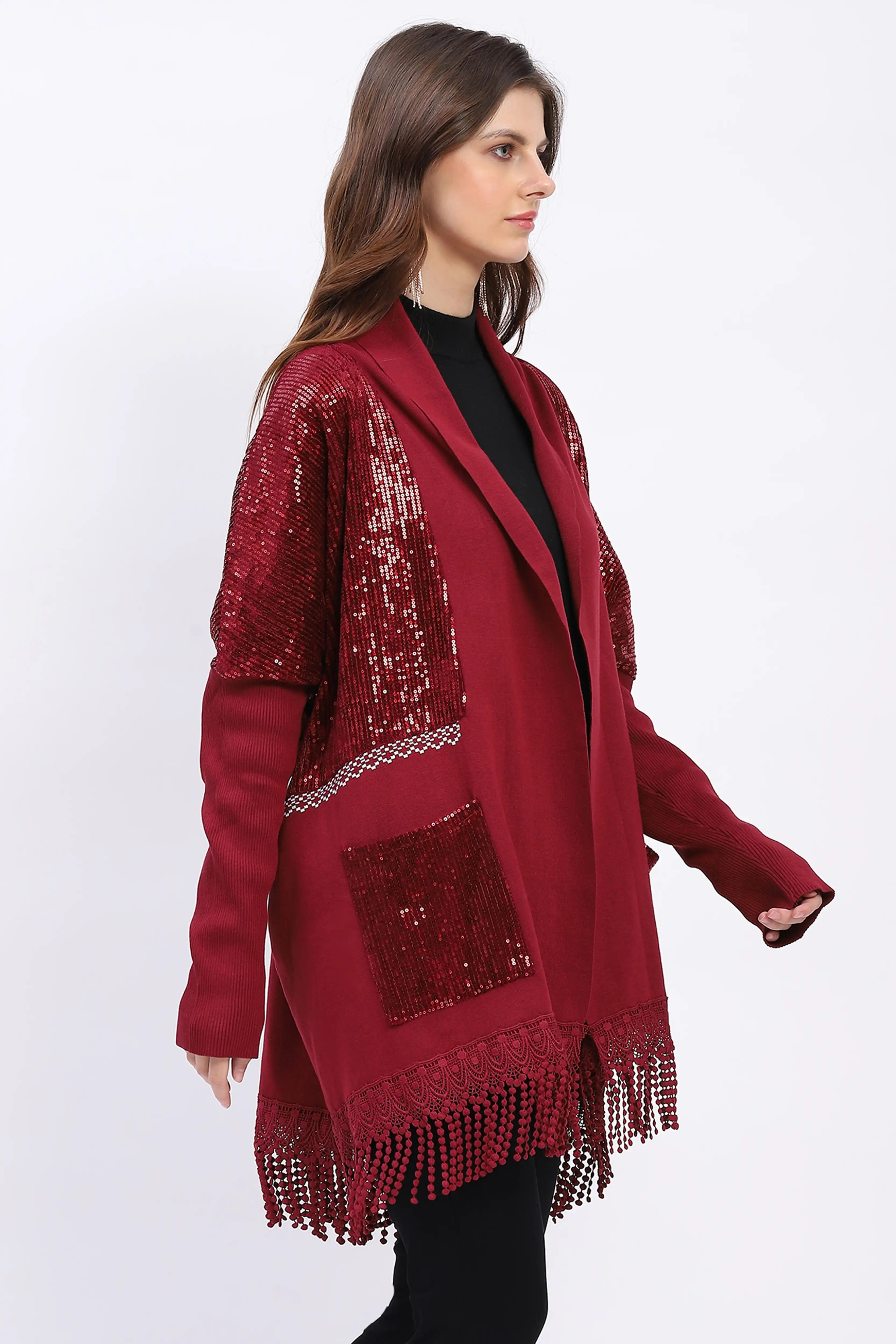 Winter Sequined Party Shrug
