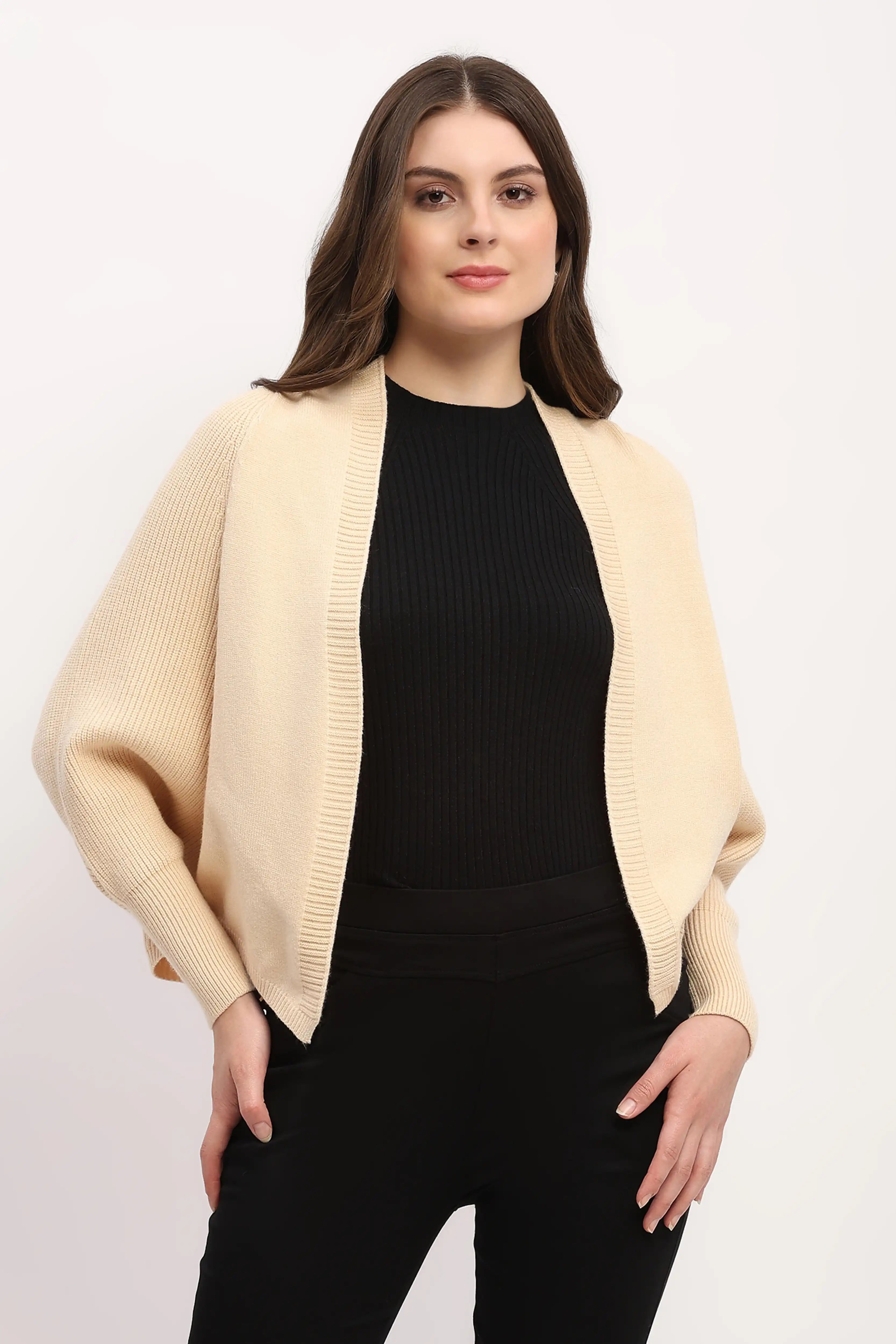Fawn Hooded Winter Shrug