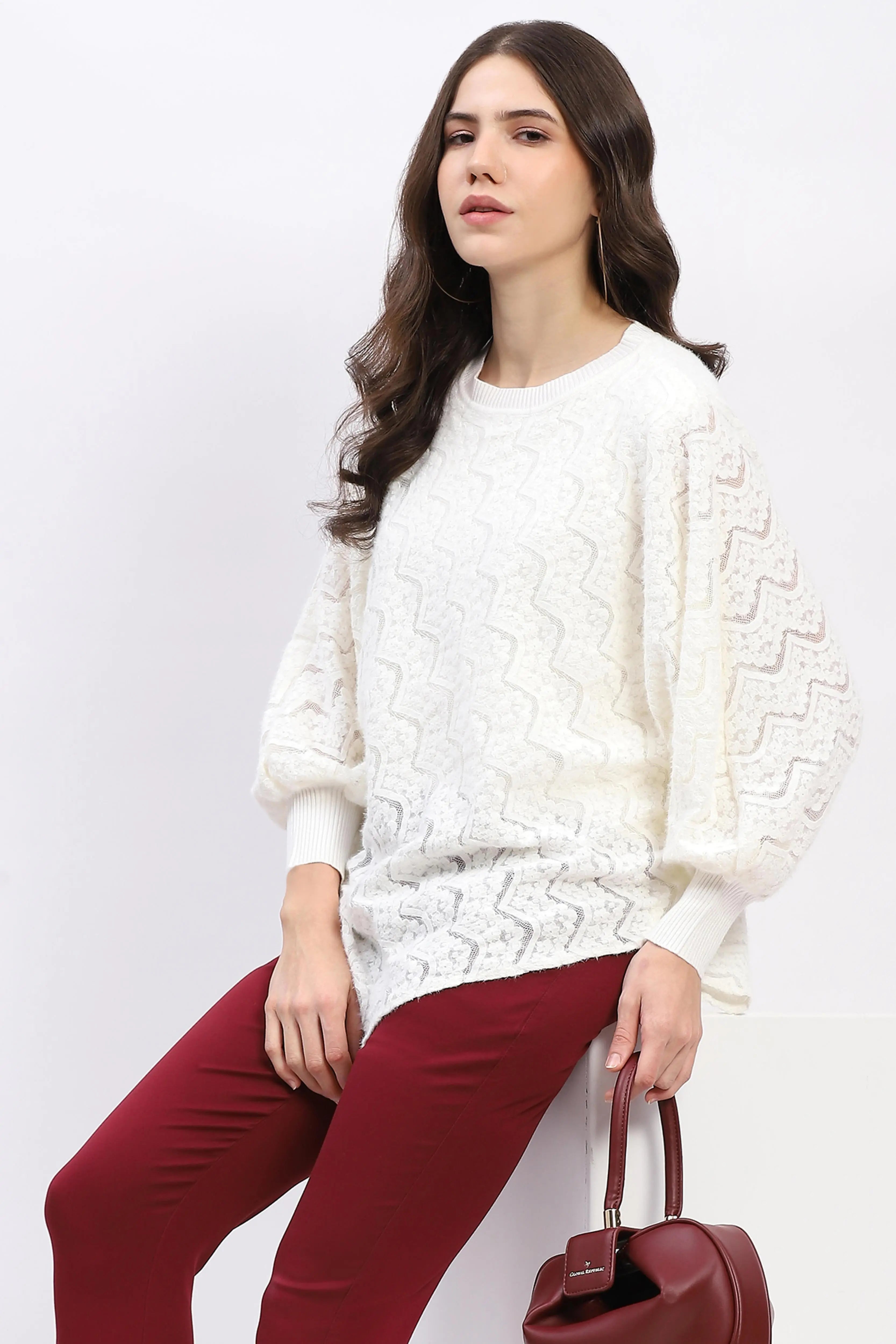 Lace Winter Poncho Top - Global Republic
