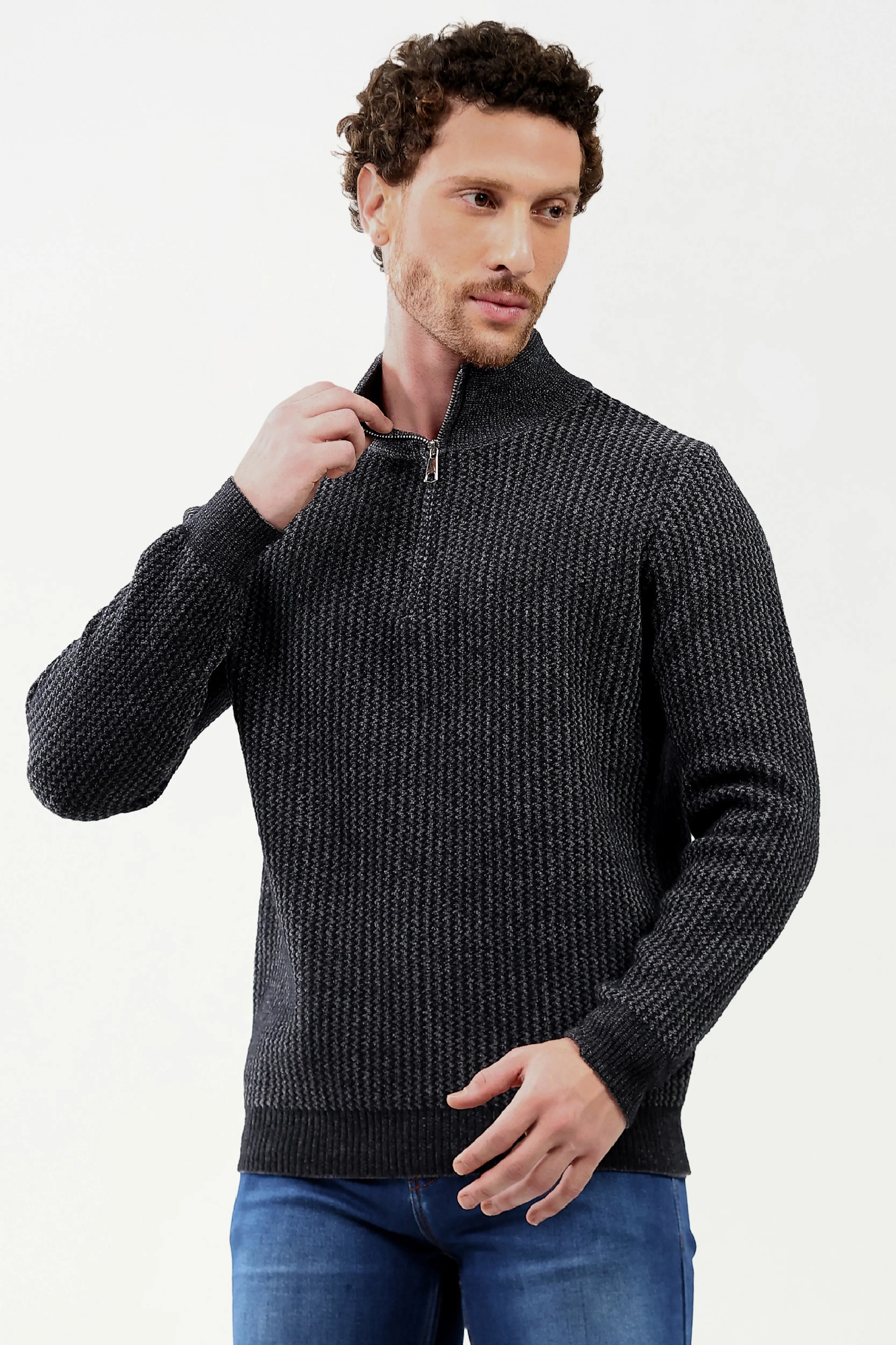 Woven Pattern Winter Pullover
