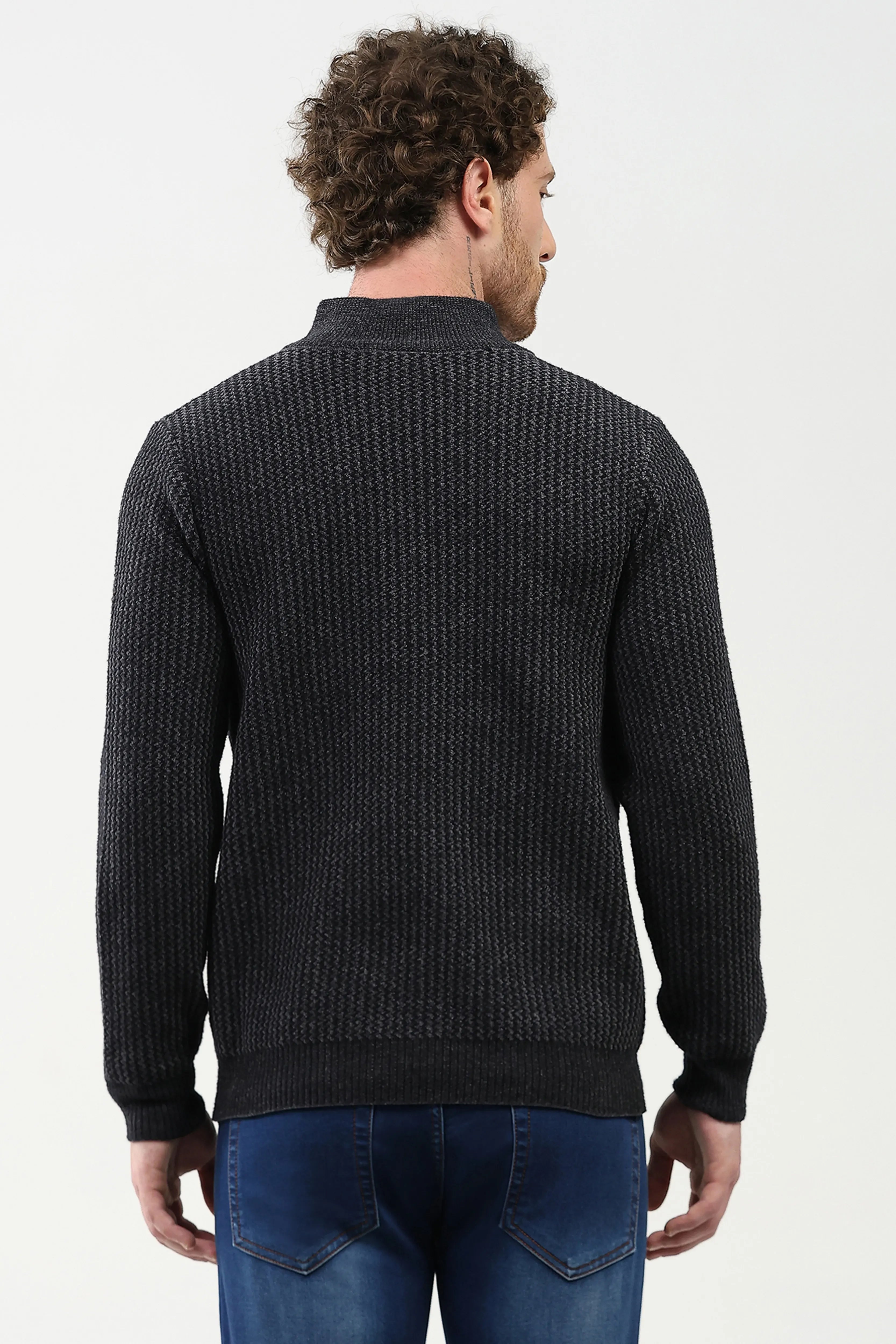 Woven Pattern Winter Pullover