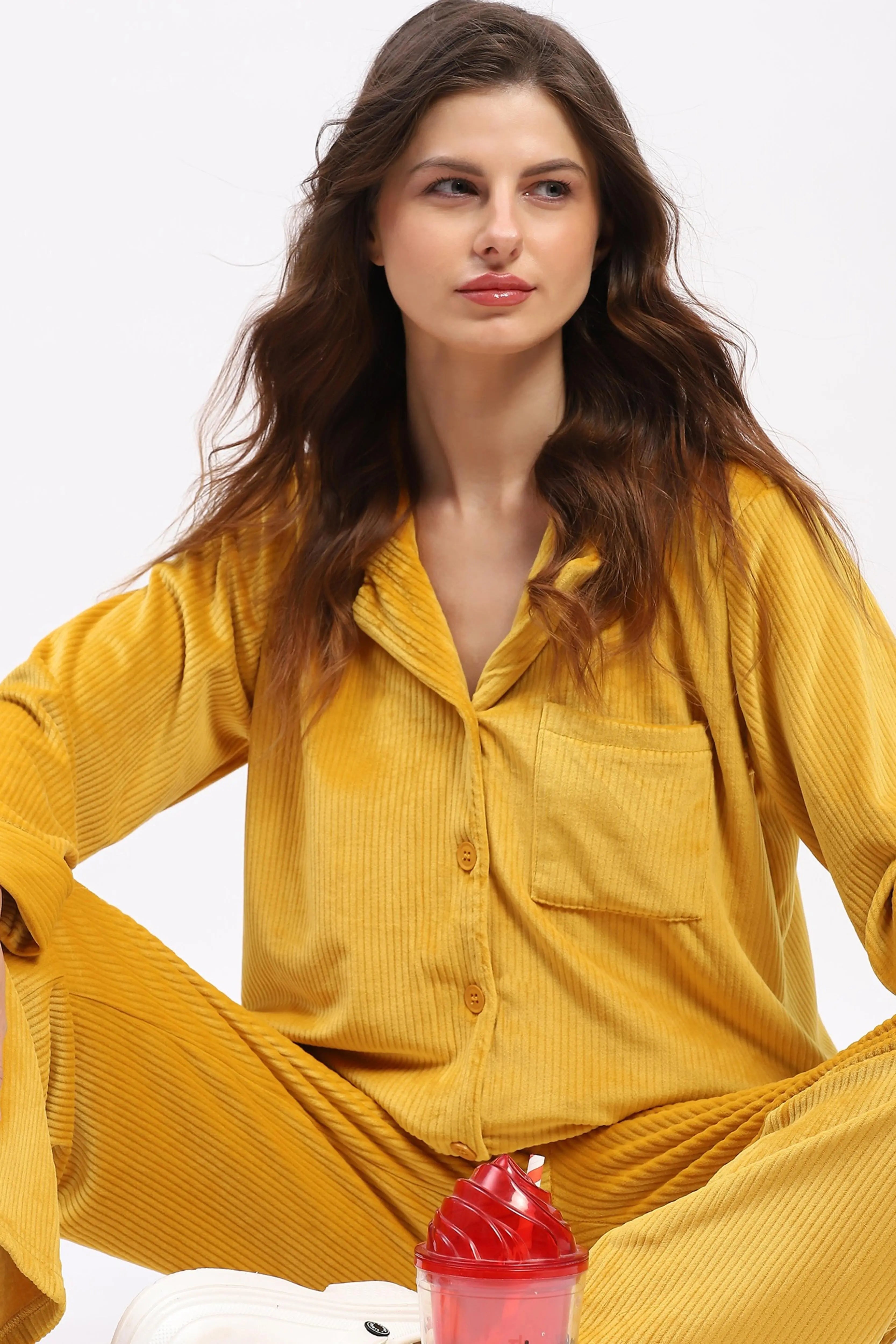 Golden Glow Lounge Nightsuit - Global Republic