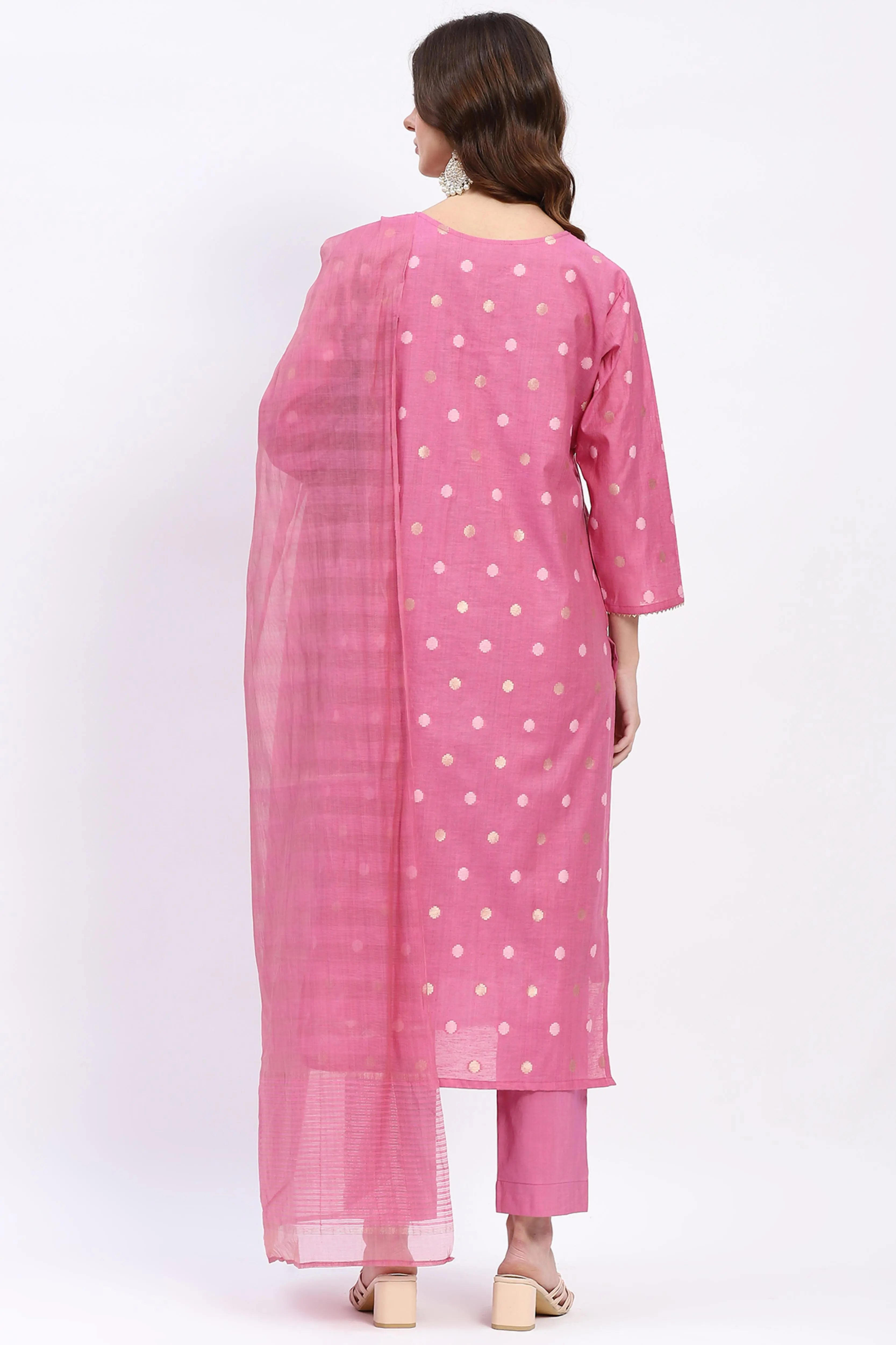 Embellished Chanderi Kurta Set - Global Republic