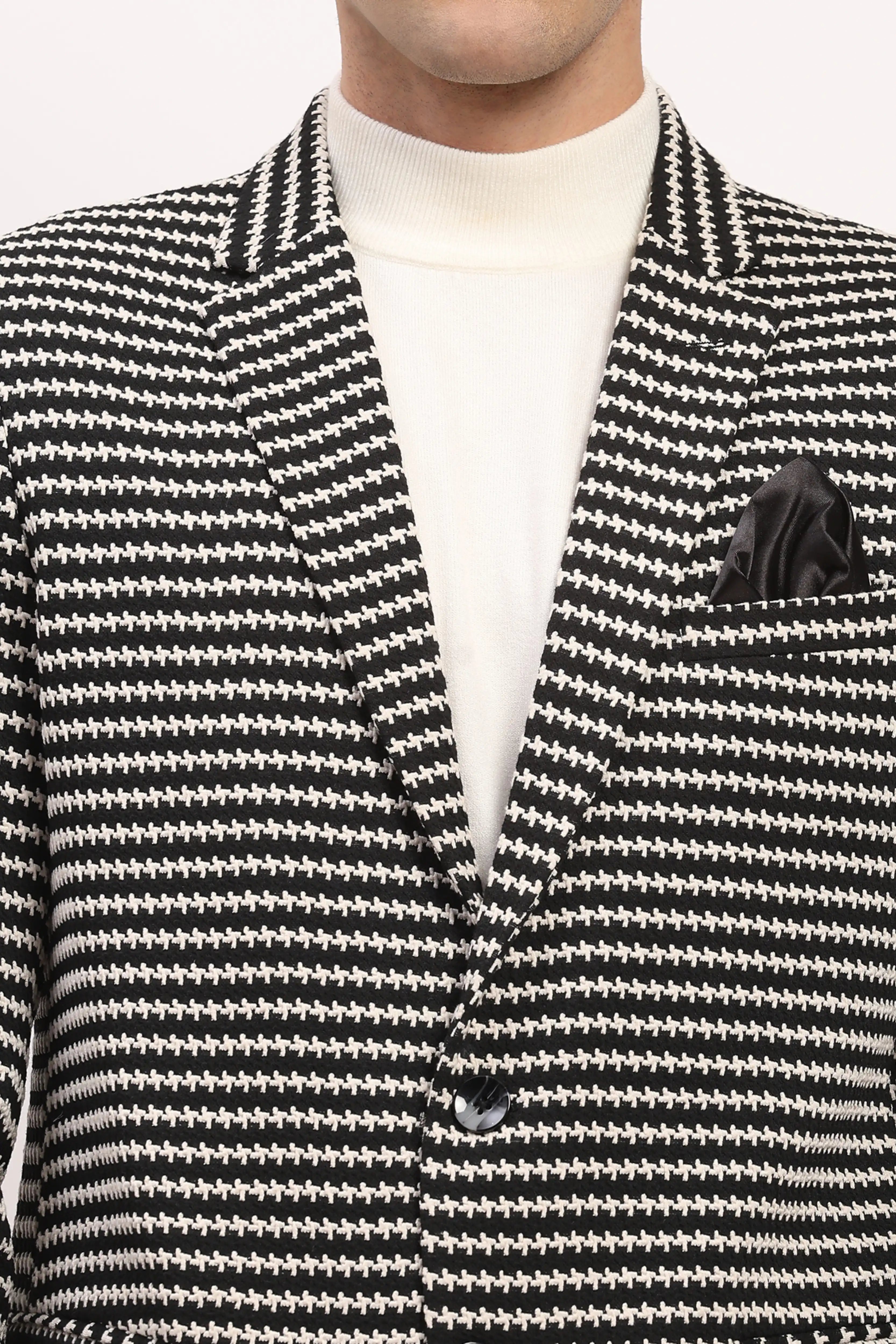 Monochrome Woven Coat