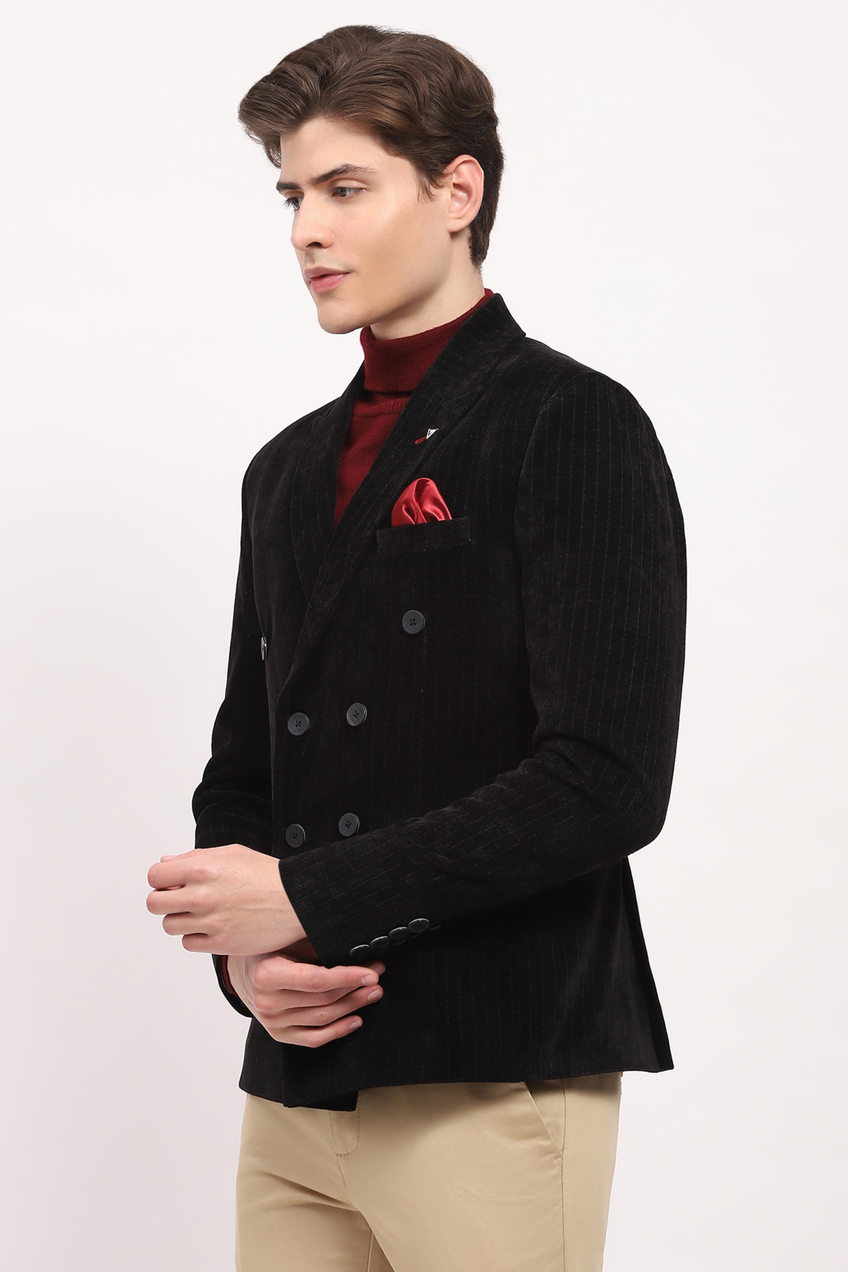 Black Stripe Coat