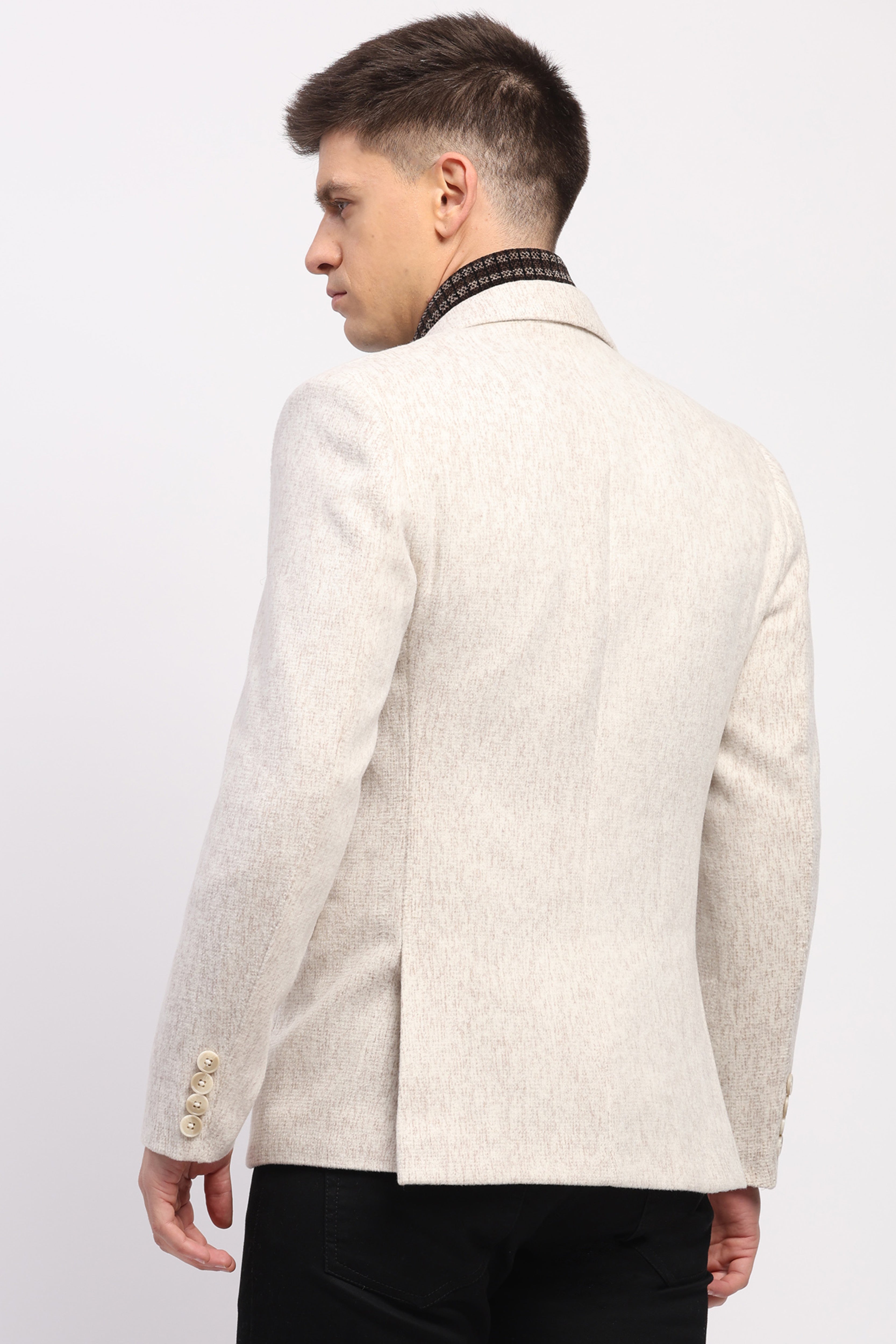 Detachable Muffler Wool-Blend Coat
