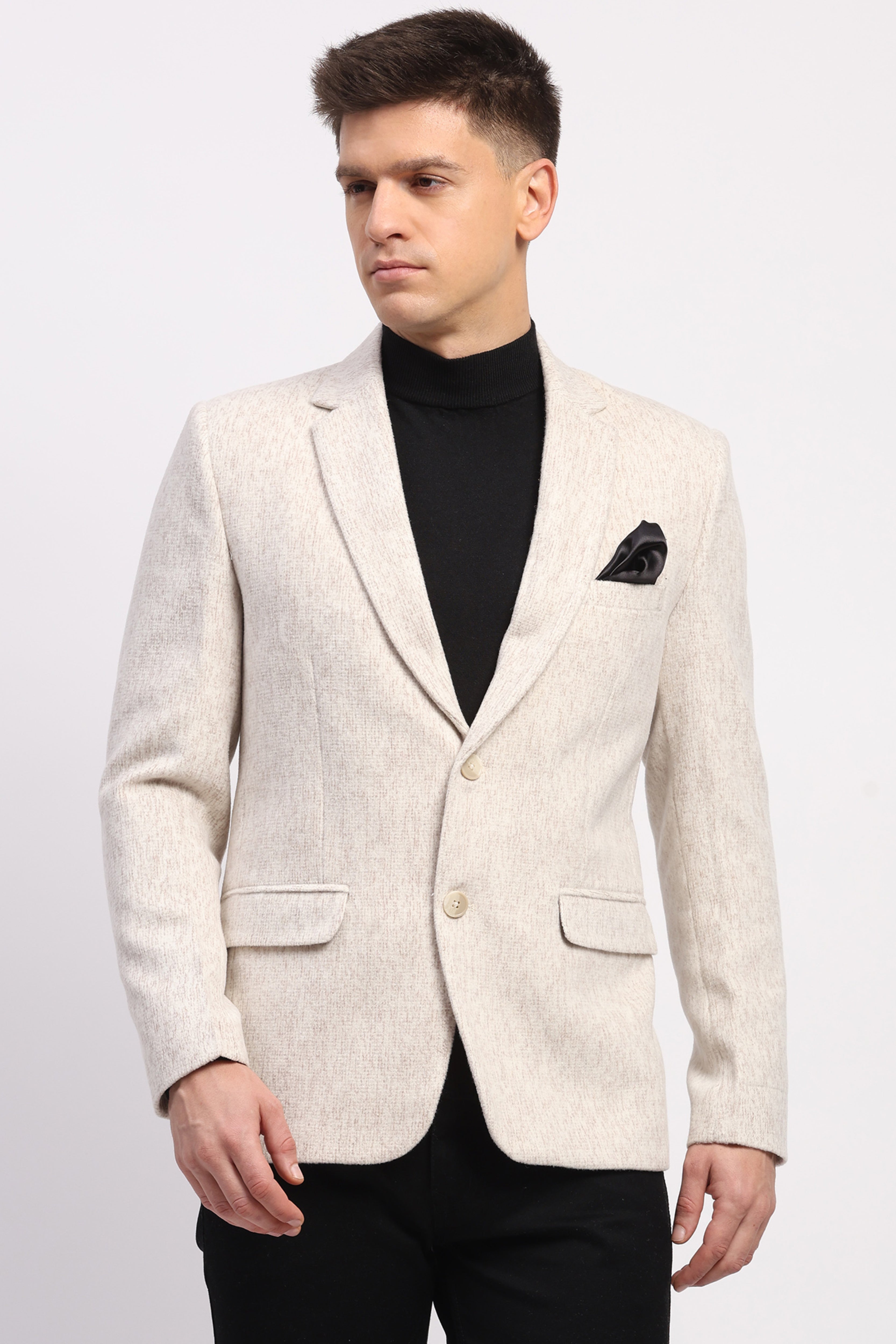Detachable Muffler Wool-Blend Coat