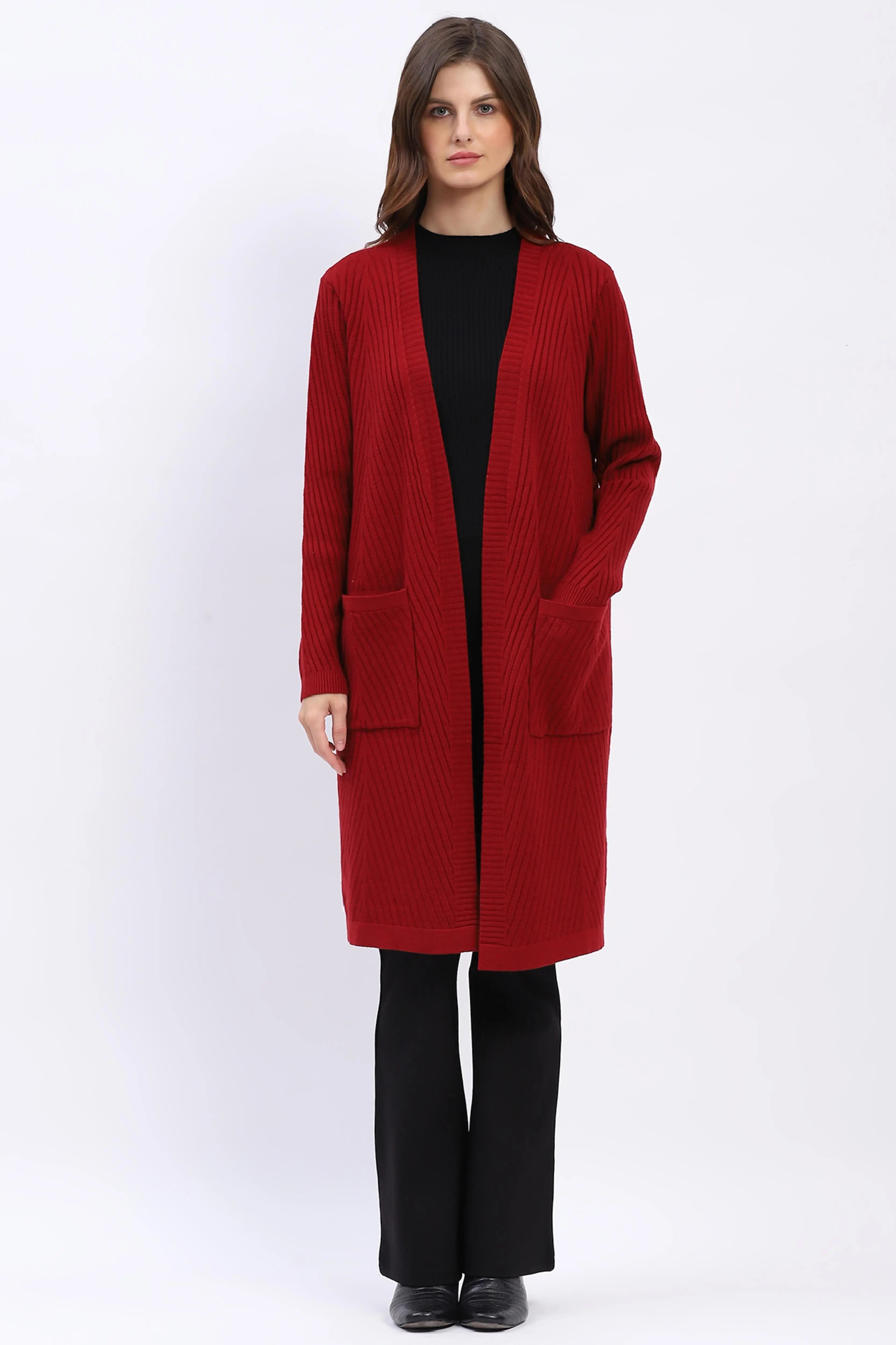 Chevron Elegance Longline Shrug - Global Republic