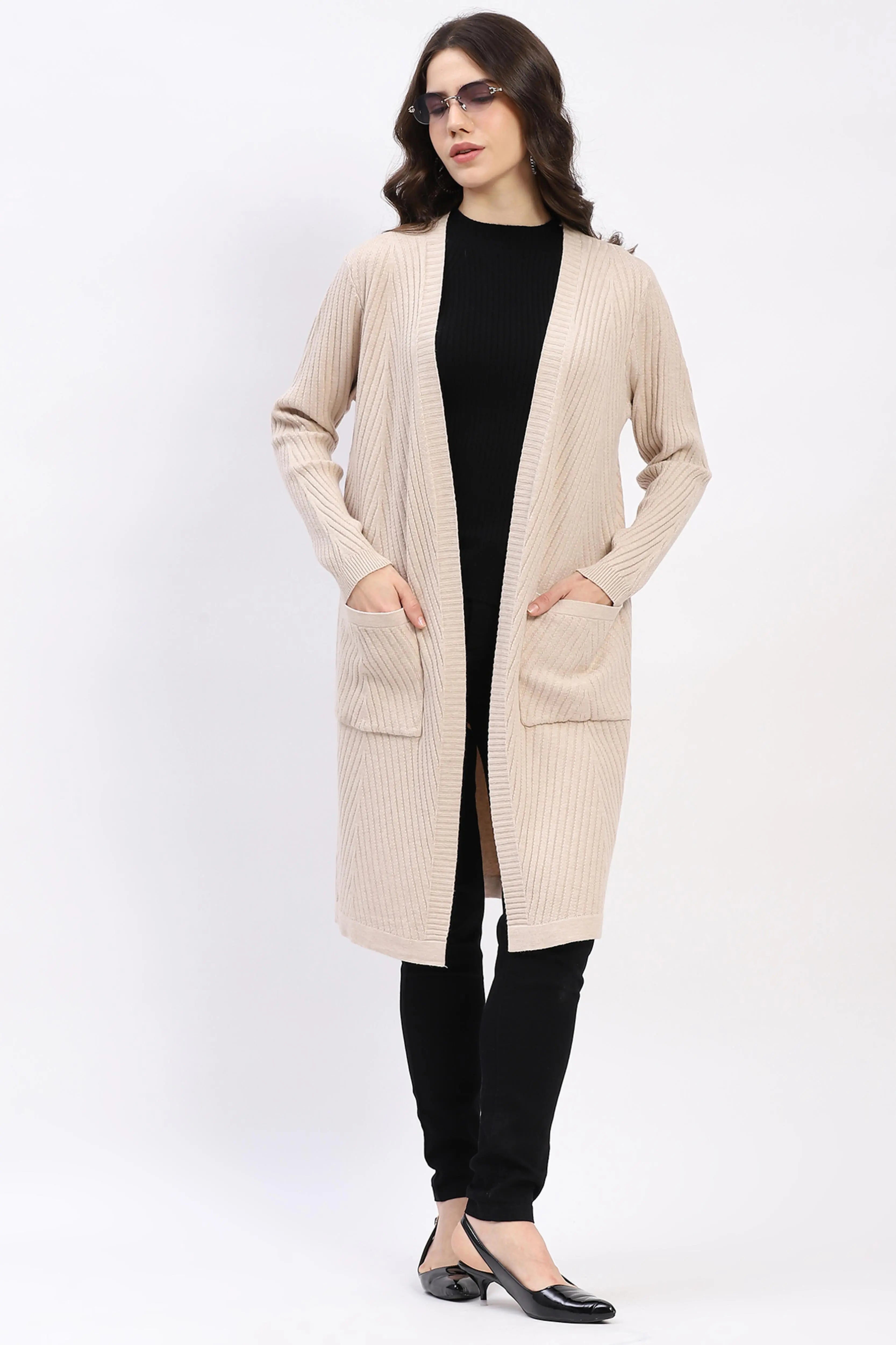 Chevron Elegance Longline Shrug - Global Republic