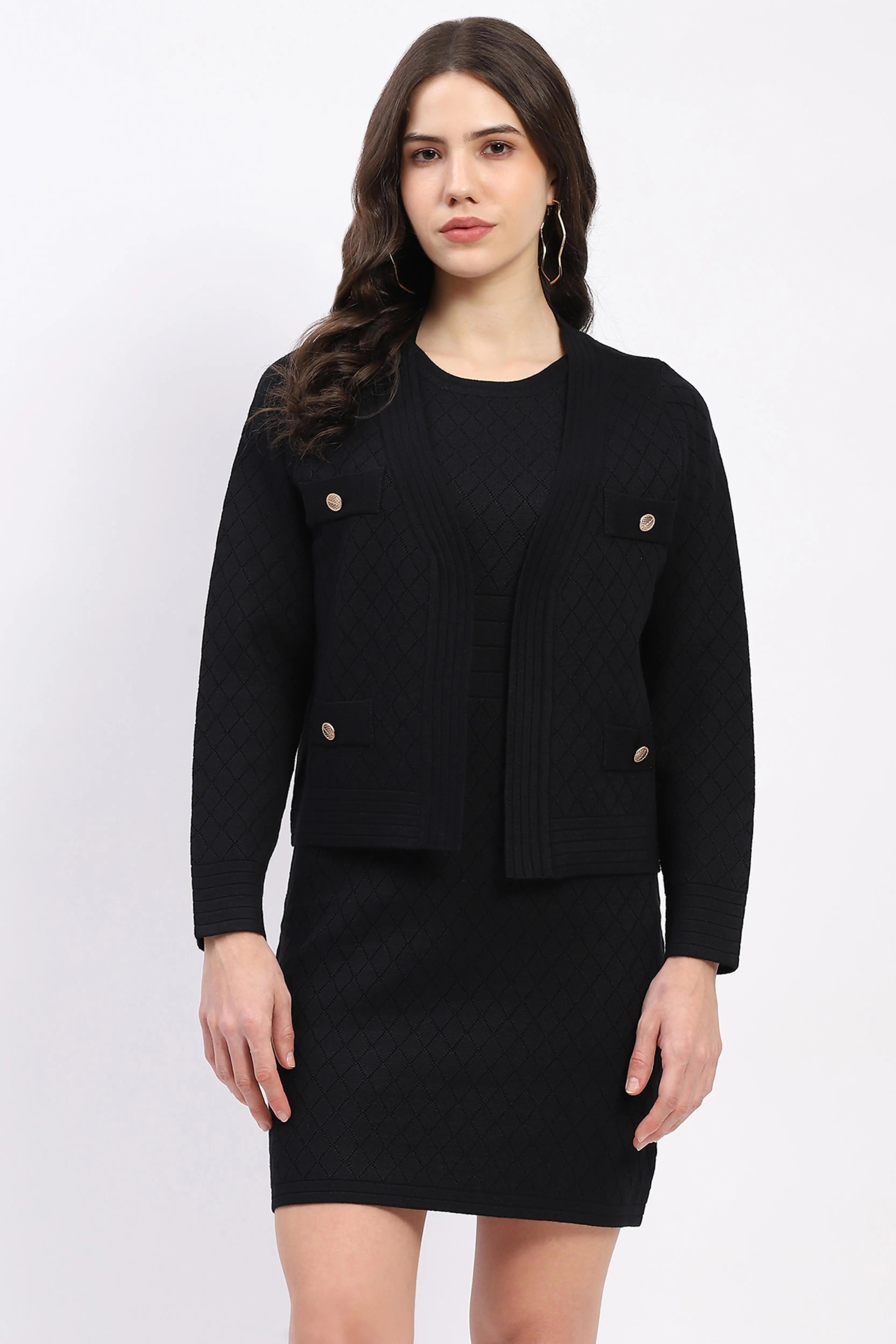 Black Winter Dress Set - Global Republic