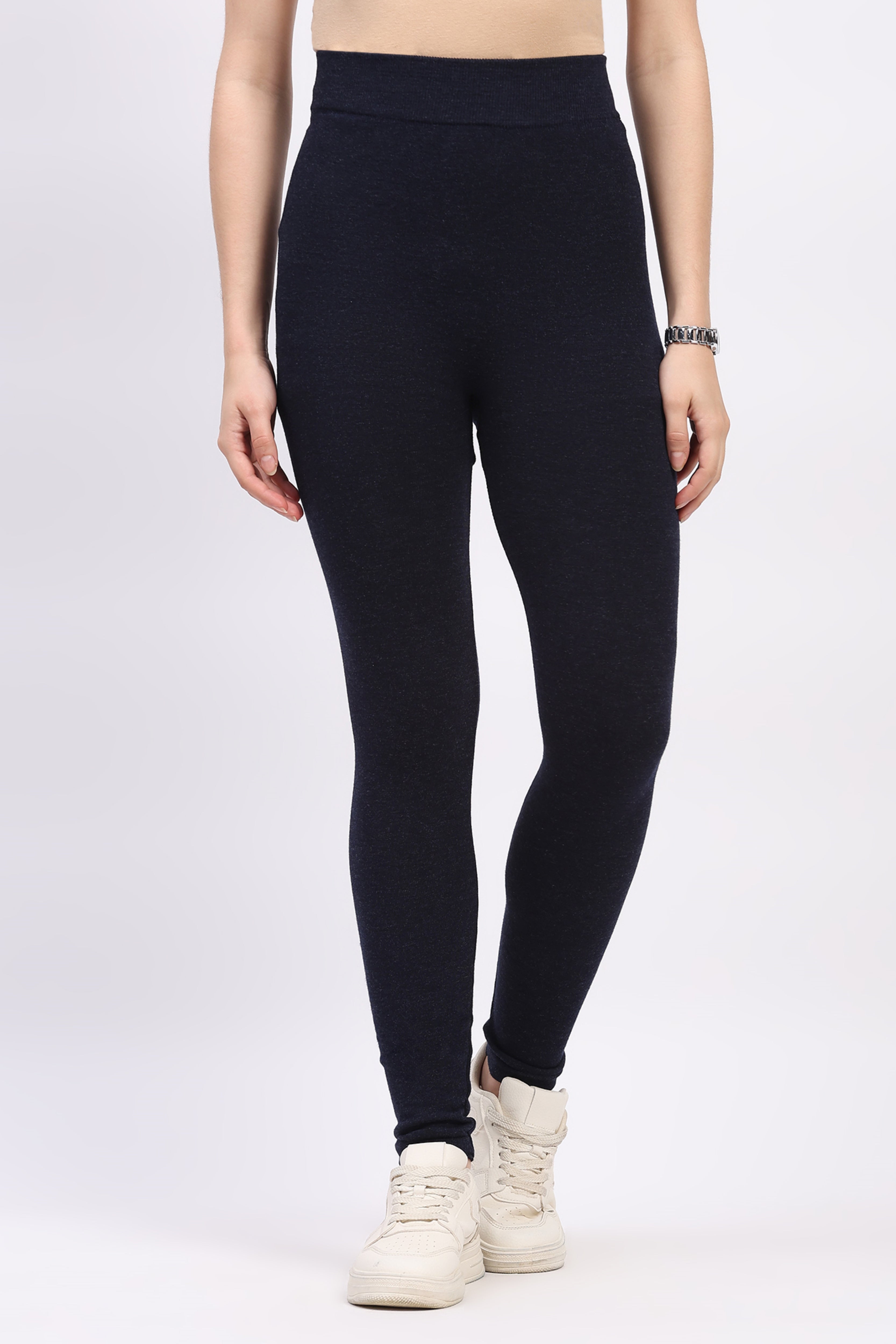 Navy Super-Stretch Winter Leggings