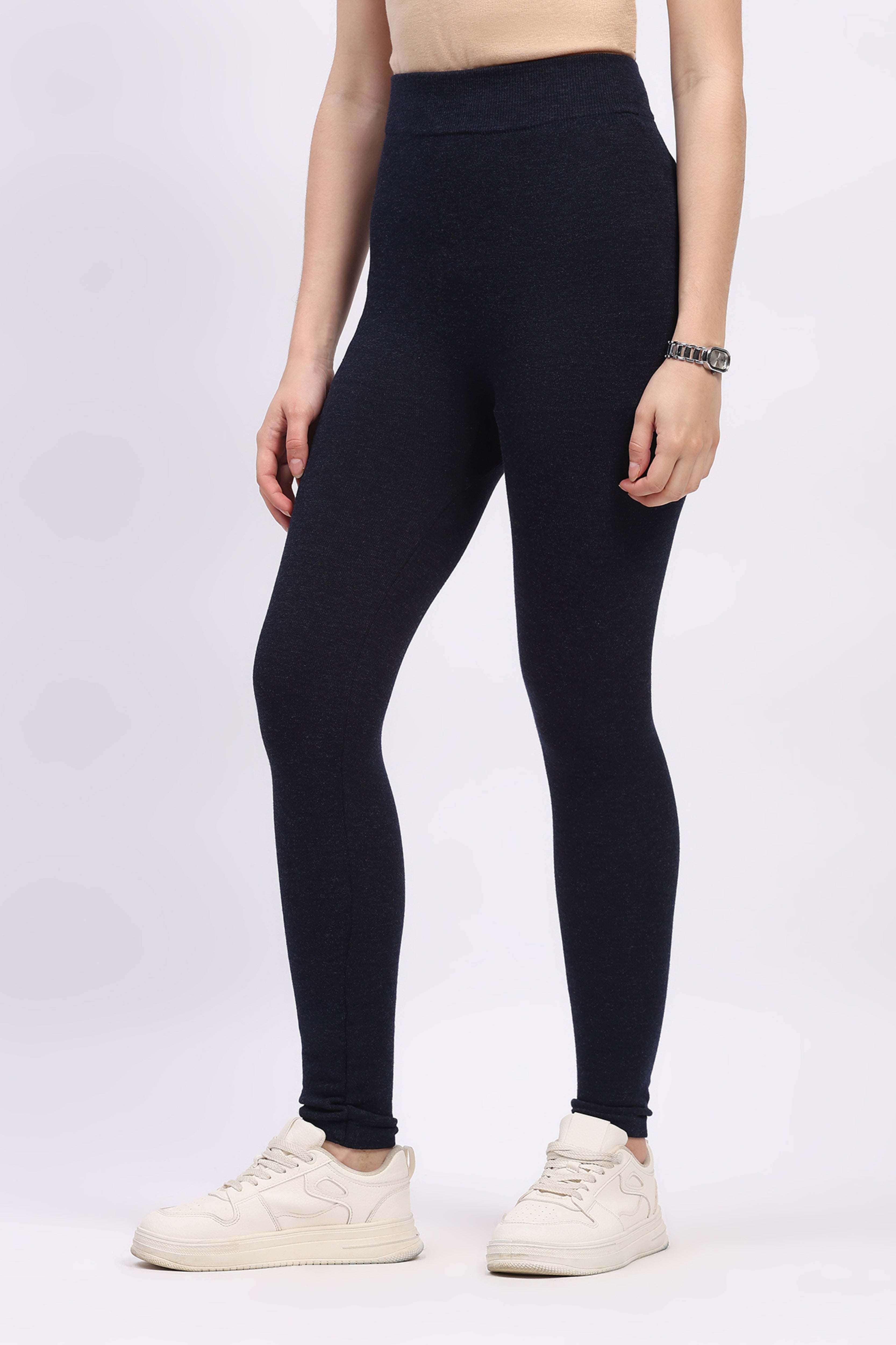 Navy Super-Stretch Winter Leggings
