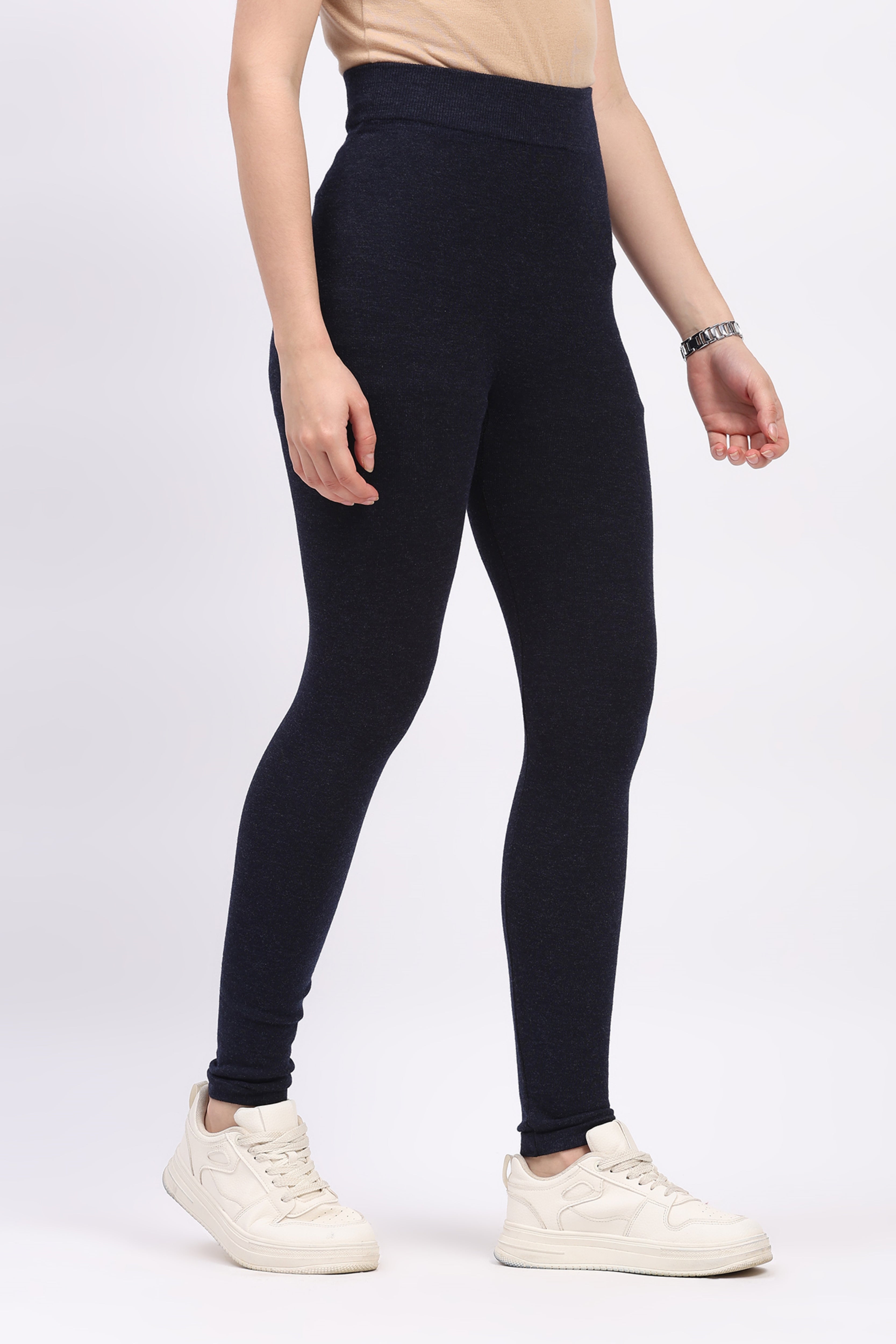 Navy Super-Stretch Winter Leggings