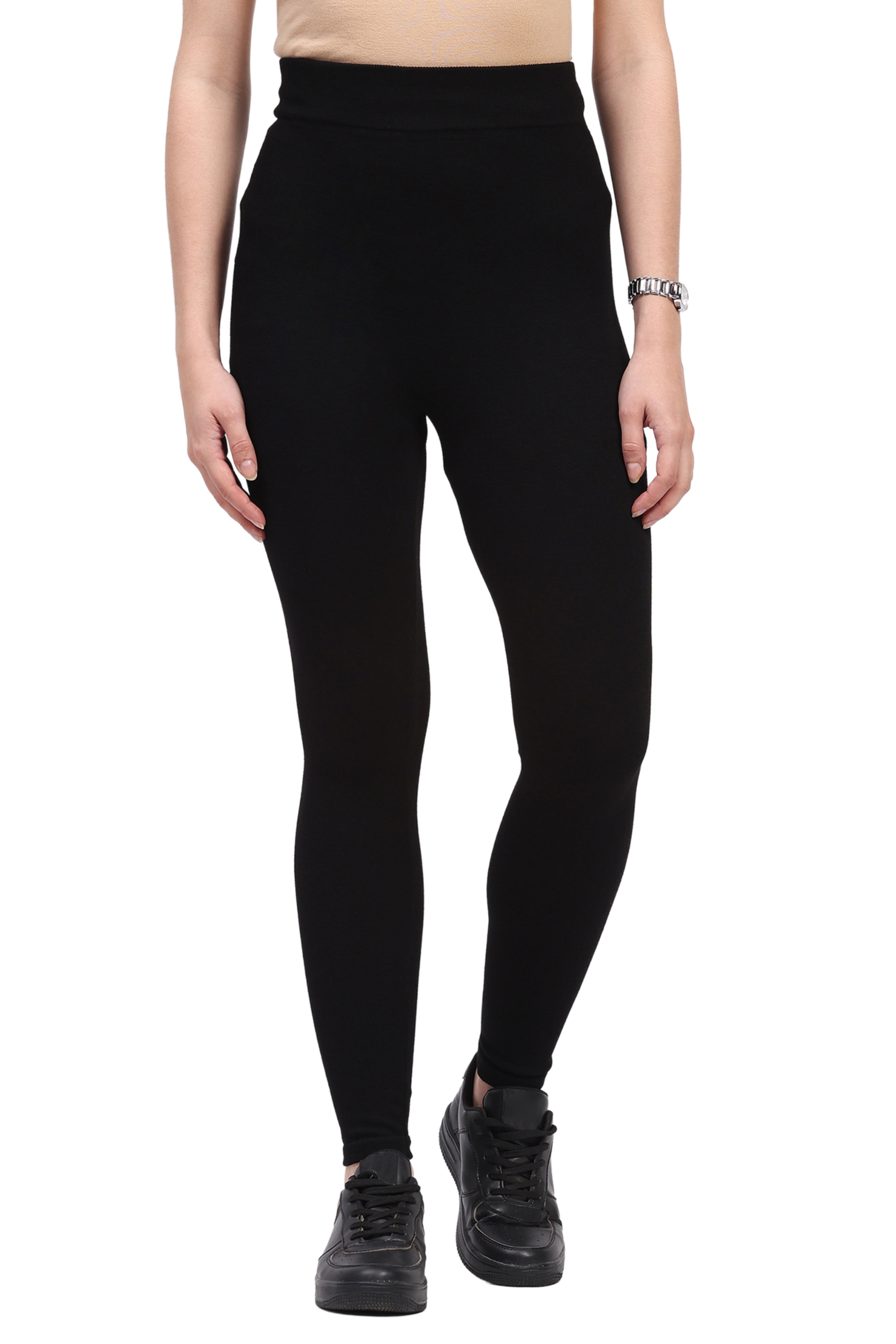 Black Super-Stretch Winter Leggings