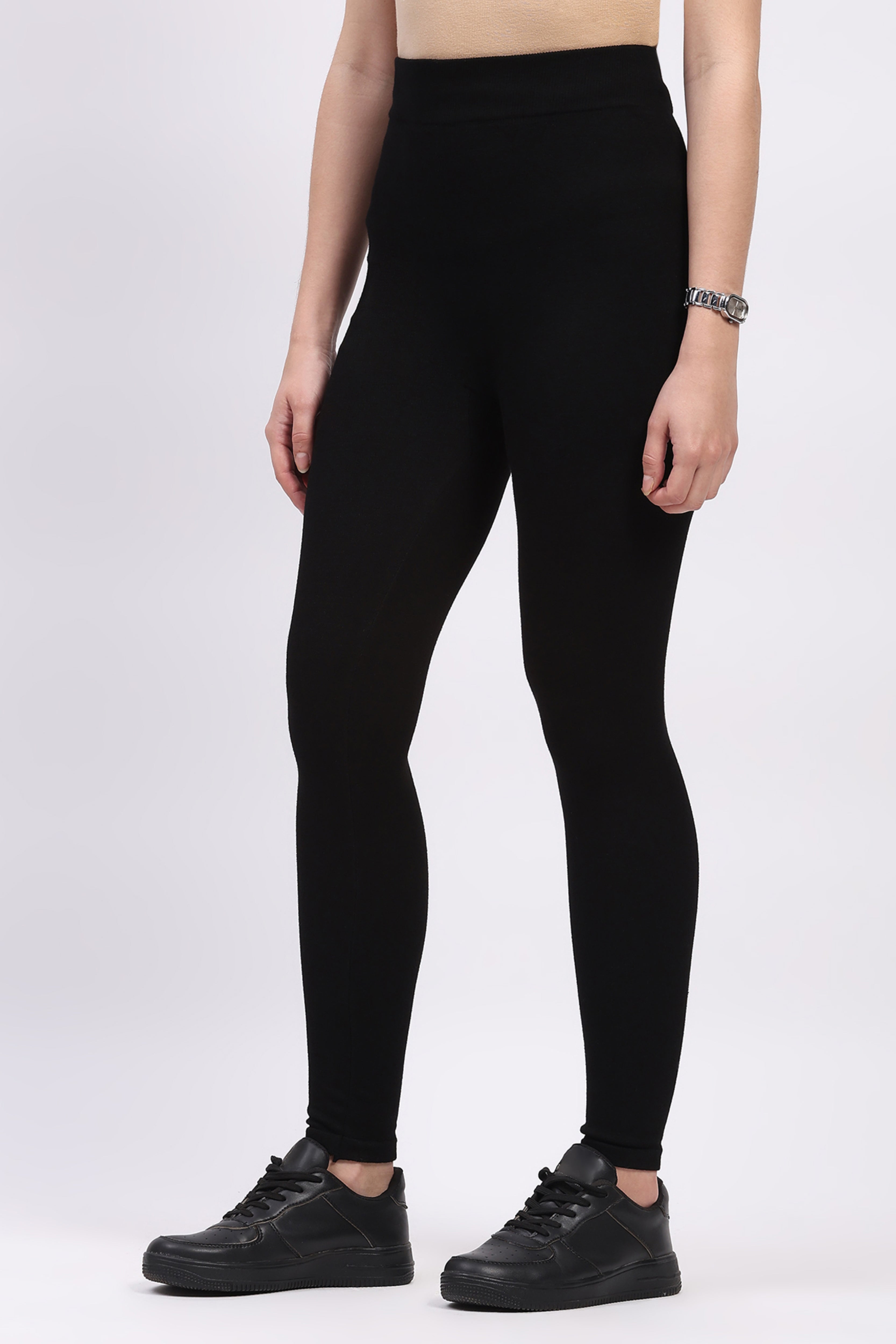 Black Super-Stretch Winter Leggings