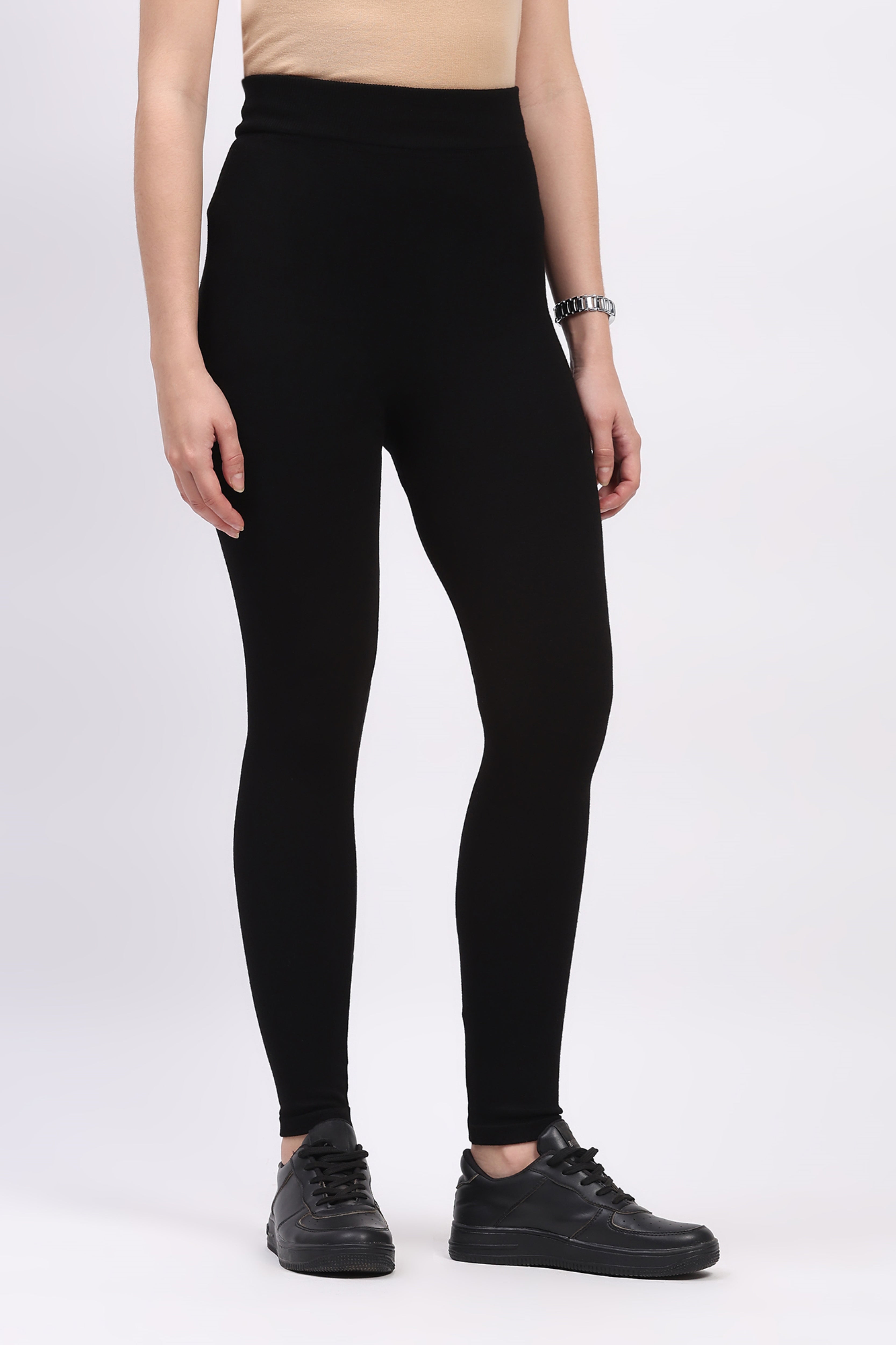 Black Super-Stretch Winter Leggings