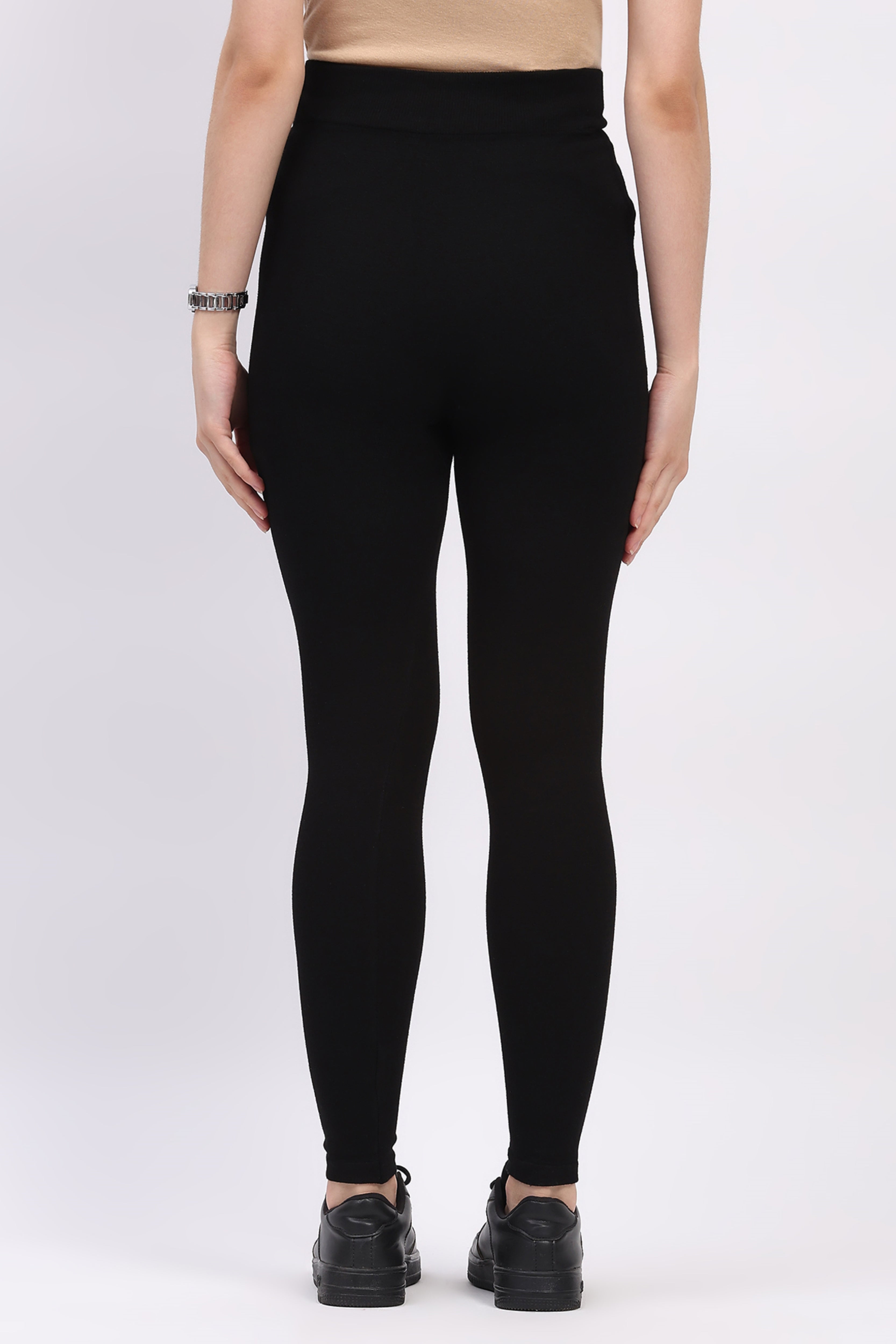 Black Super-Stretch Winter Leggings