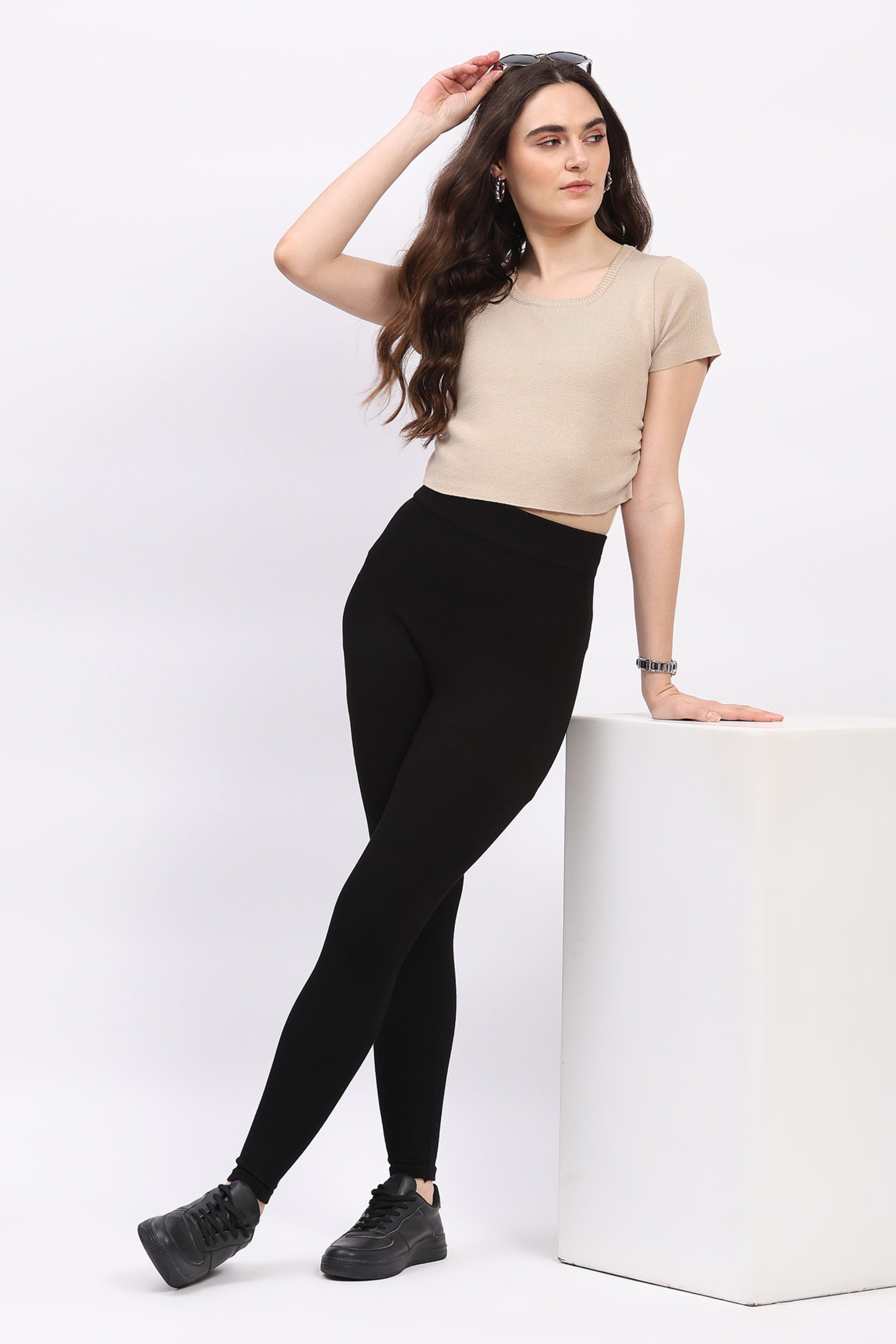 Black Super-Stretch Winter Leggings
