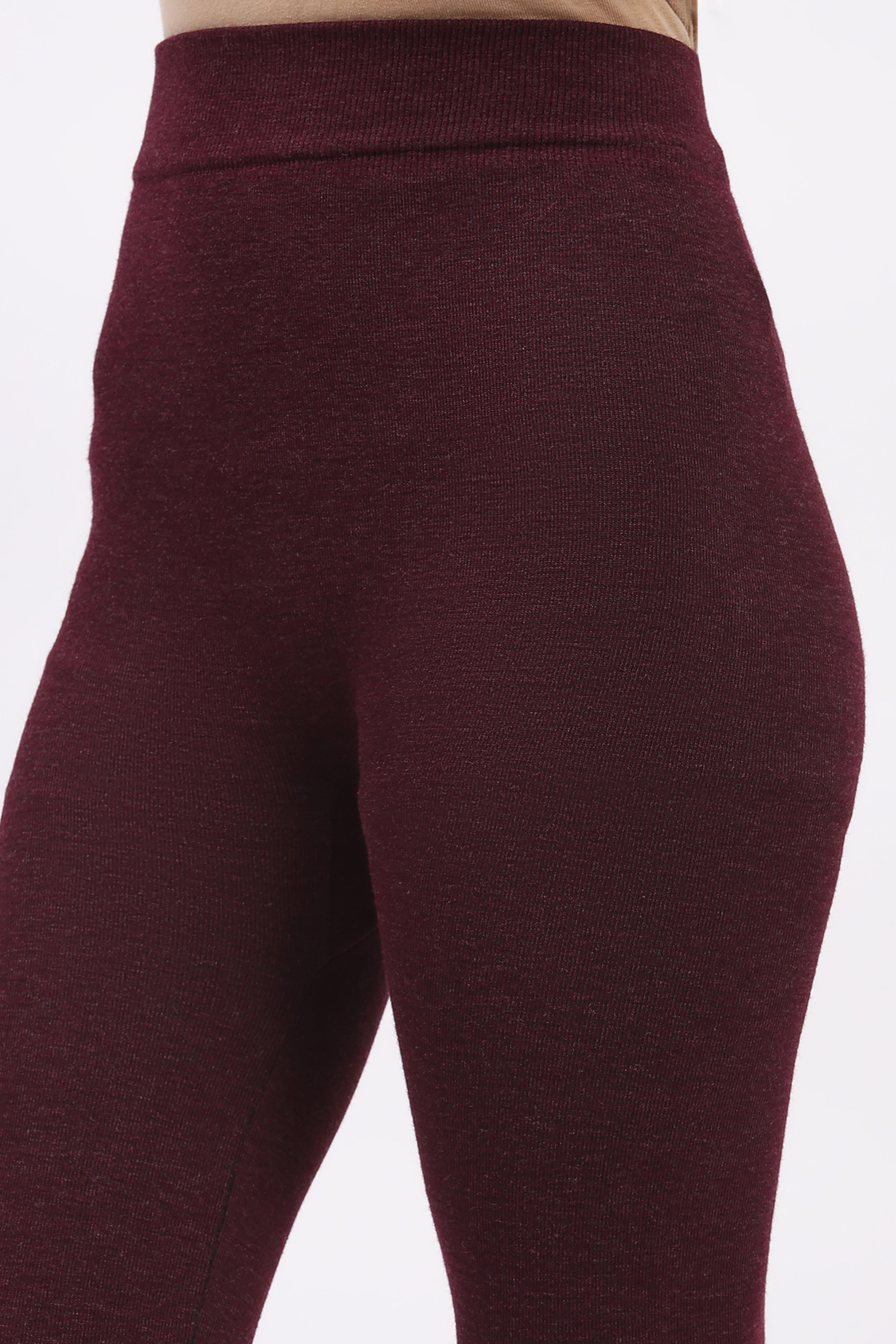 Maroon Super-Stretch Winter Leggings