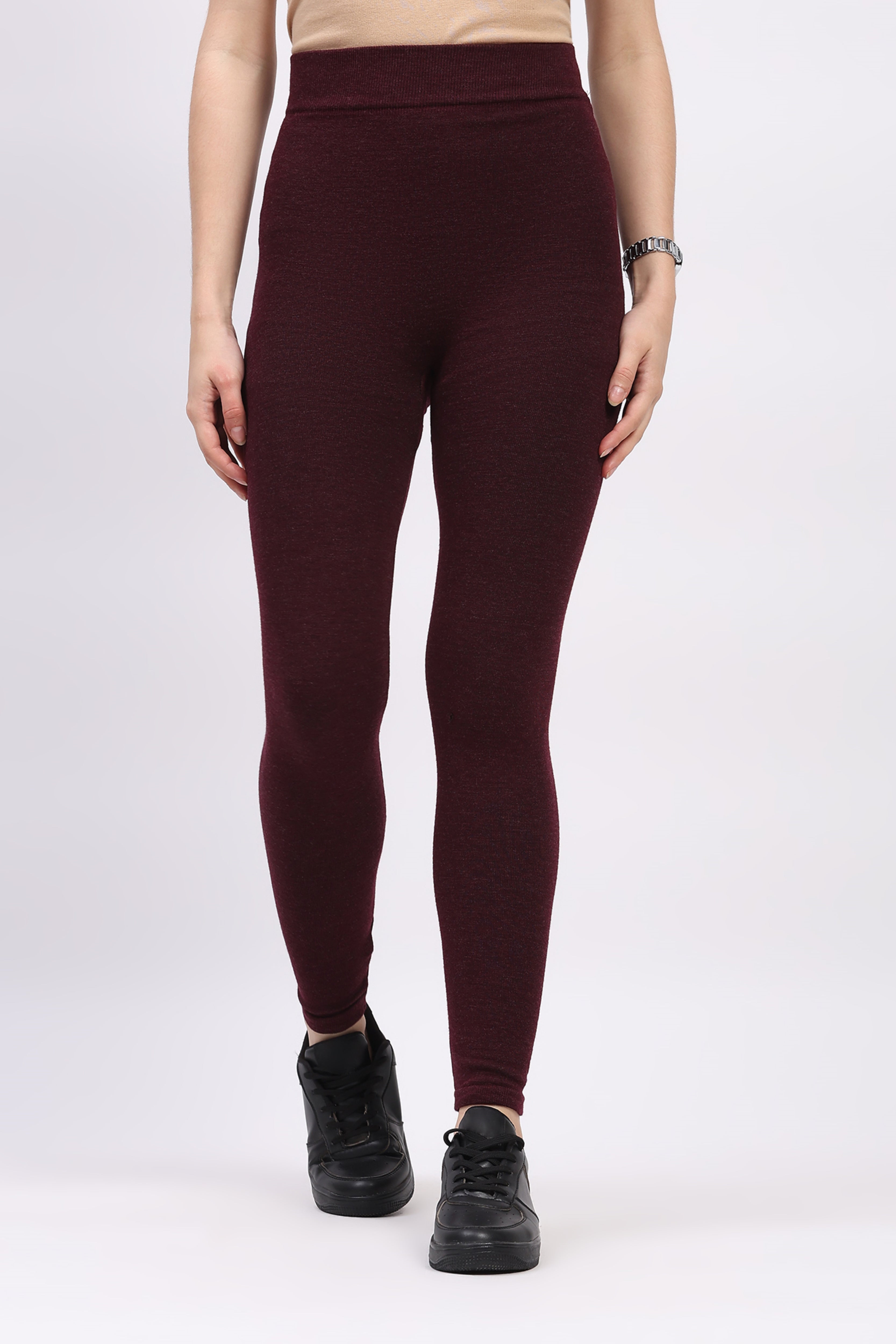 Maroon Super-Stretch Winter Leggings