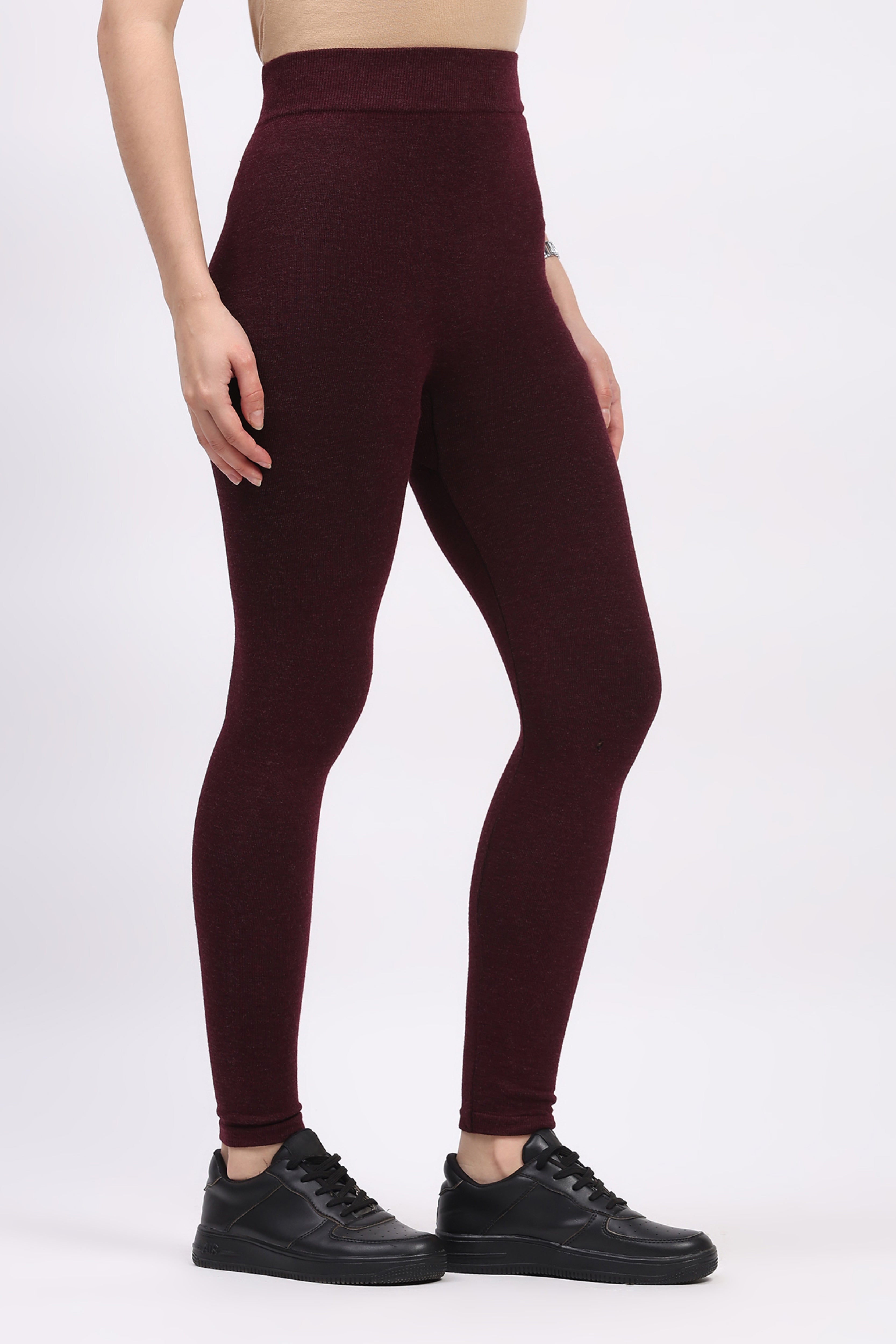 Maroon Super-Stretch Winter Leggings
