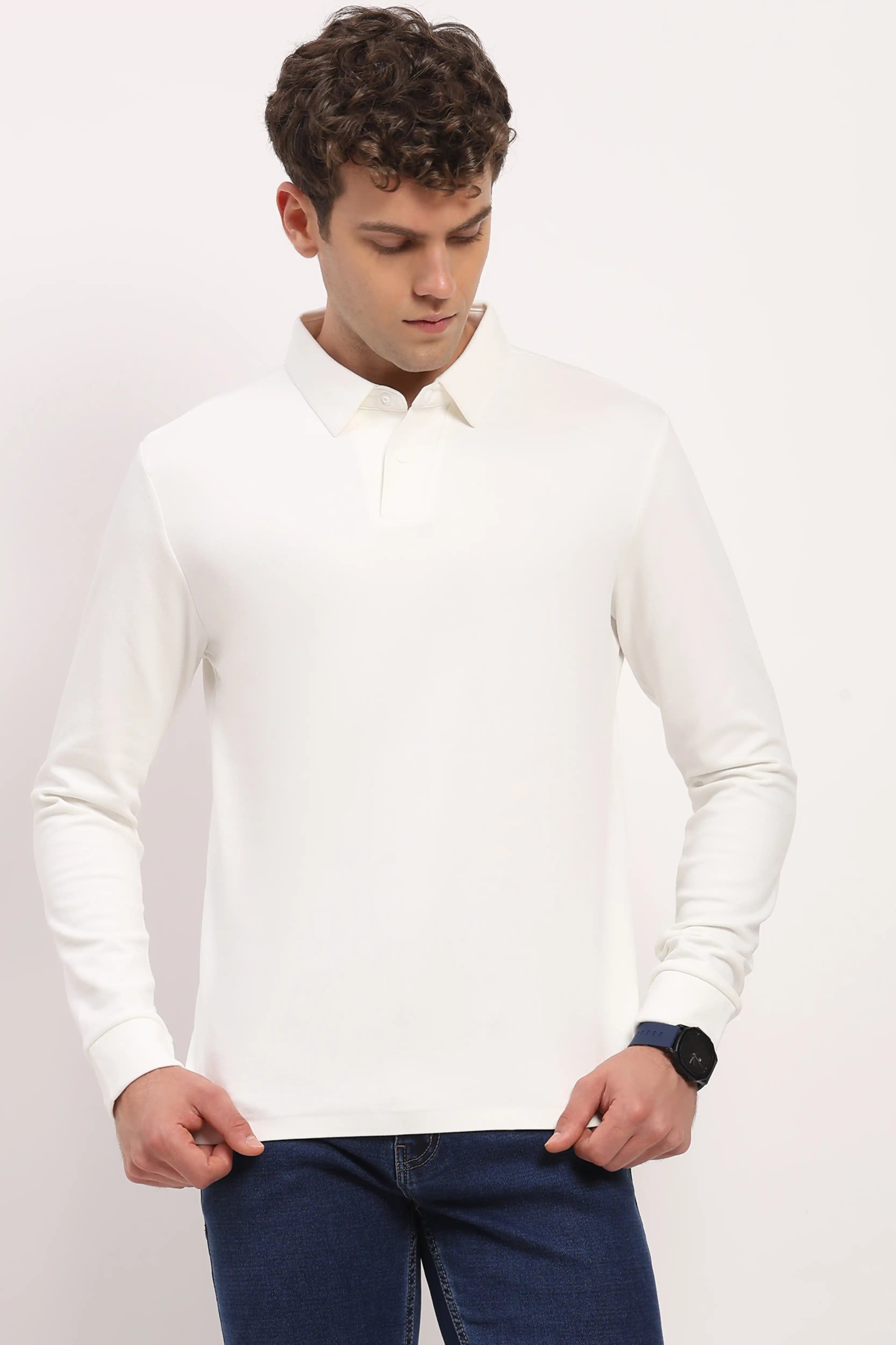 White Solid T-Shirt