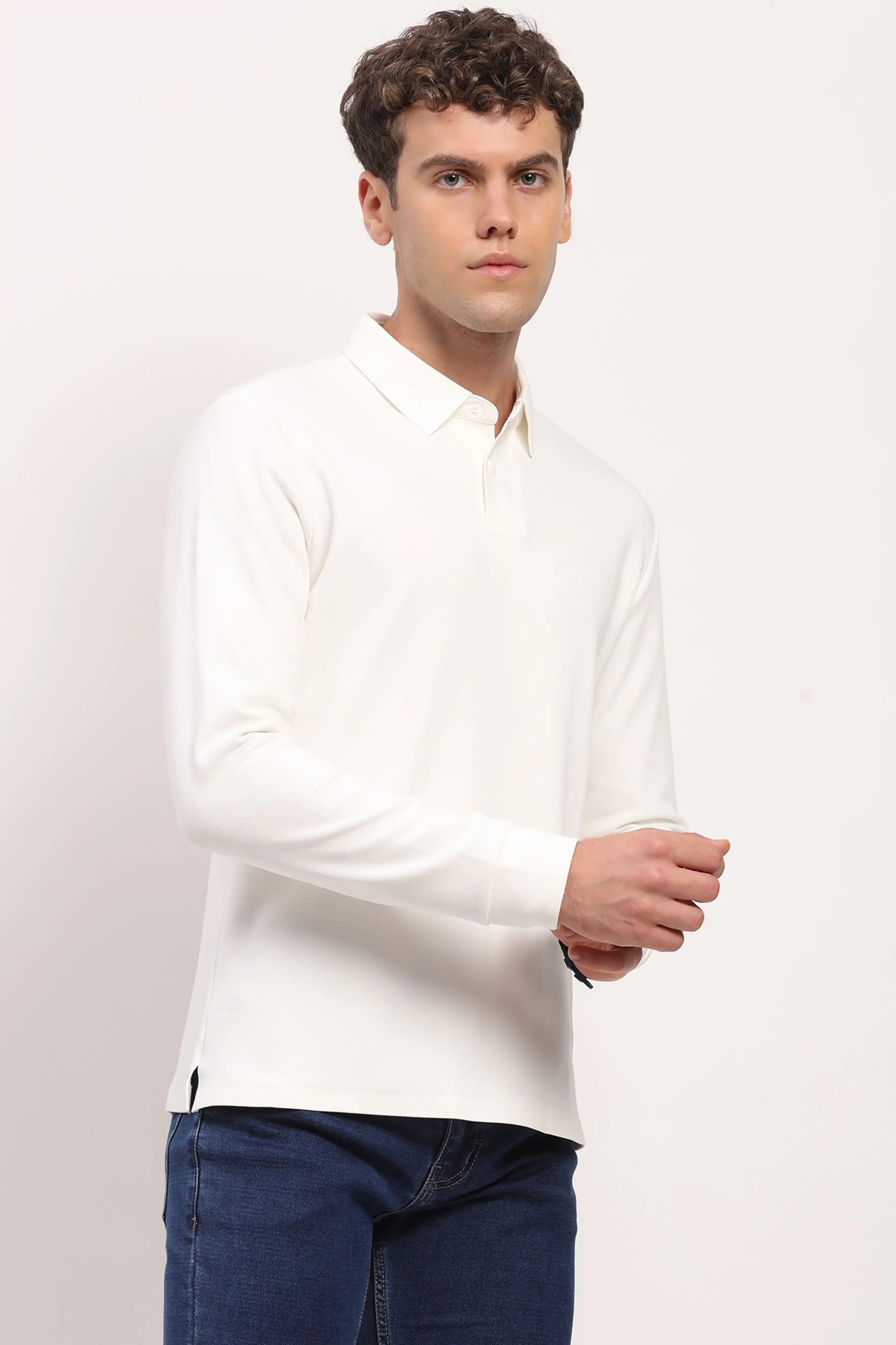 White Solid T-Shirt