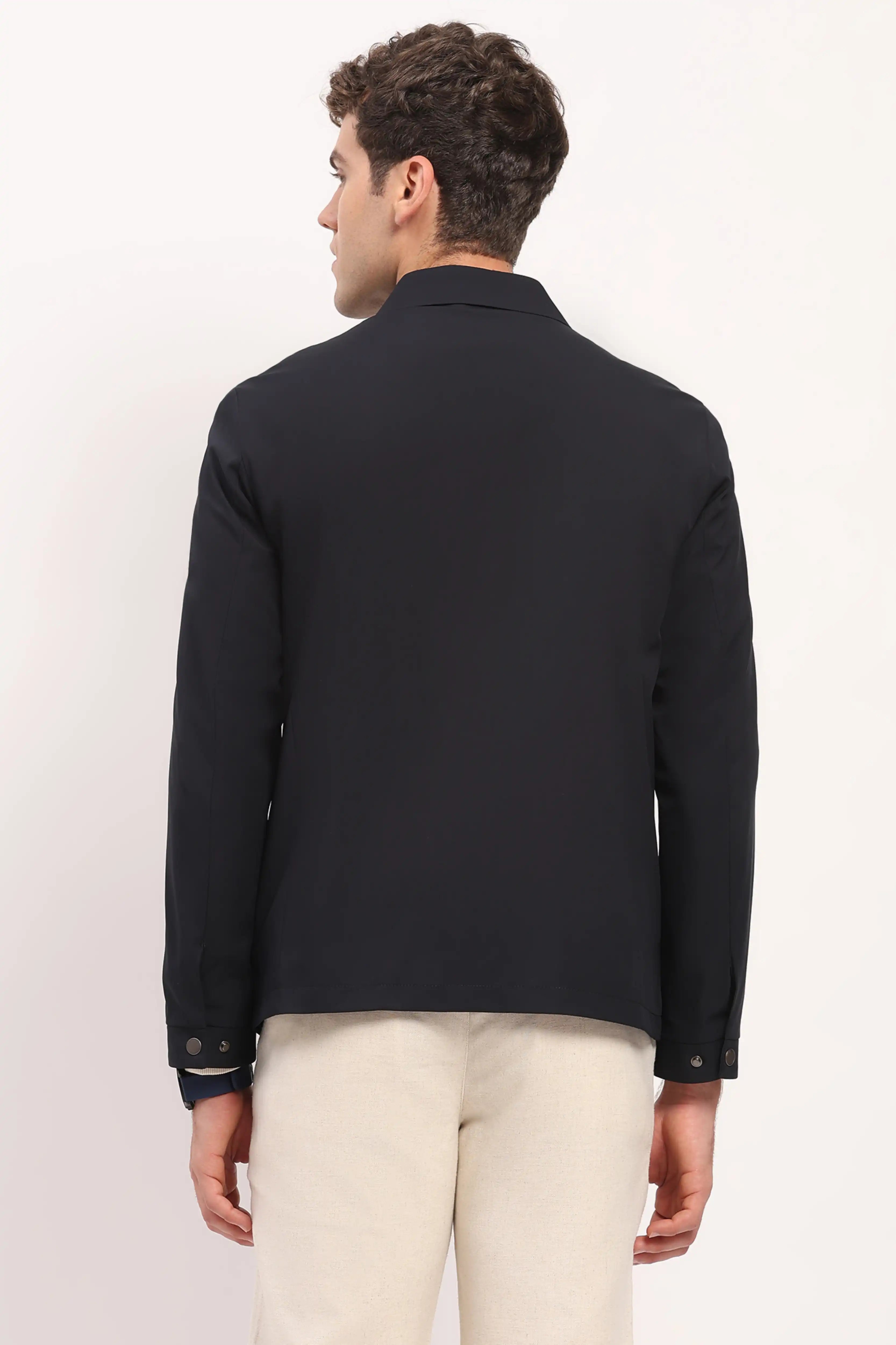 Navy Blue Lightweight Bomber Jacket