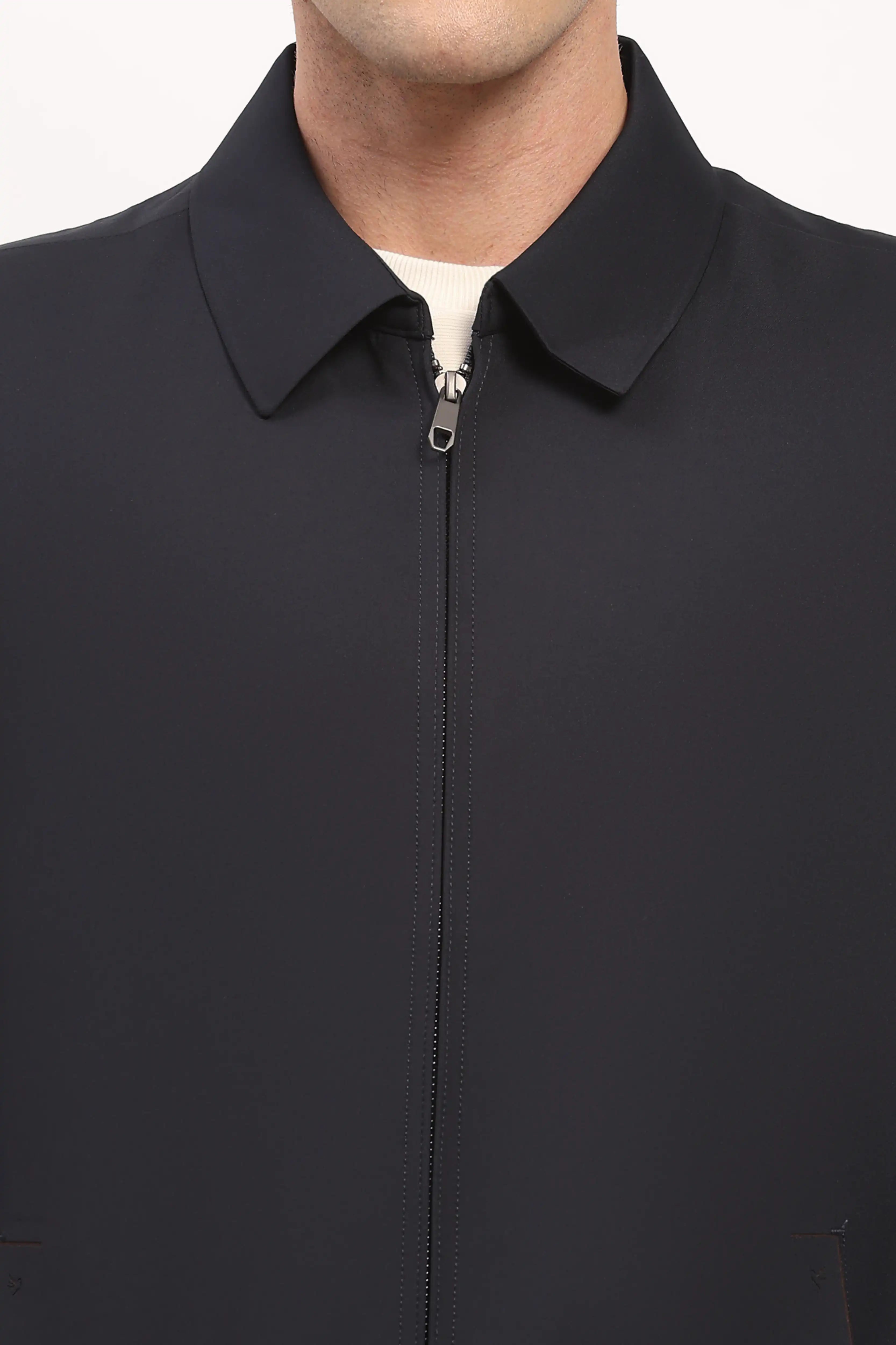 Navy Blue Lightweight Bomber Jacket