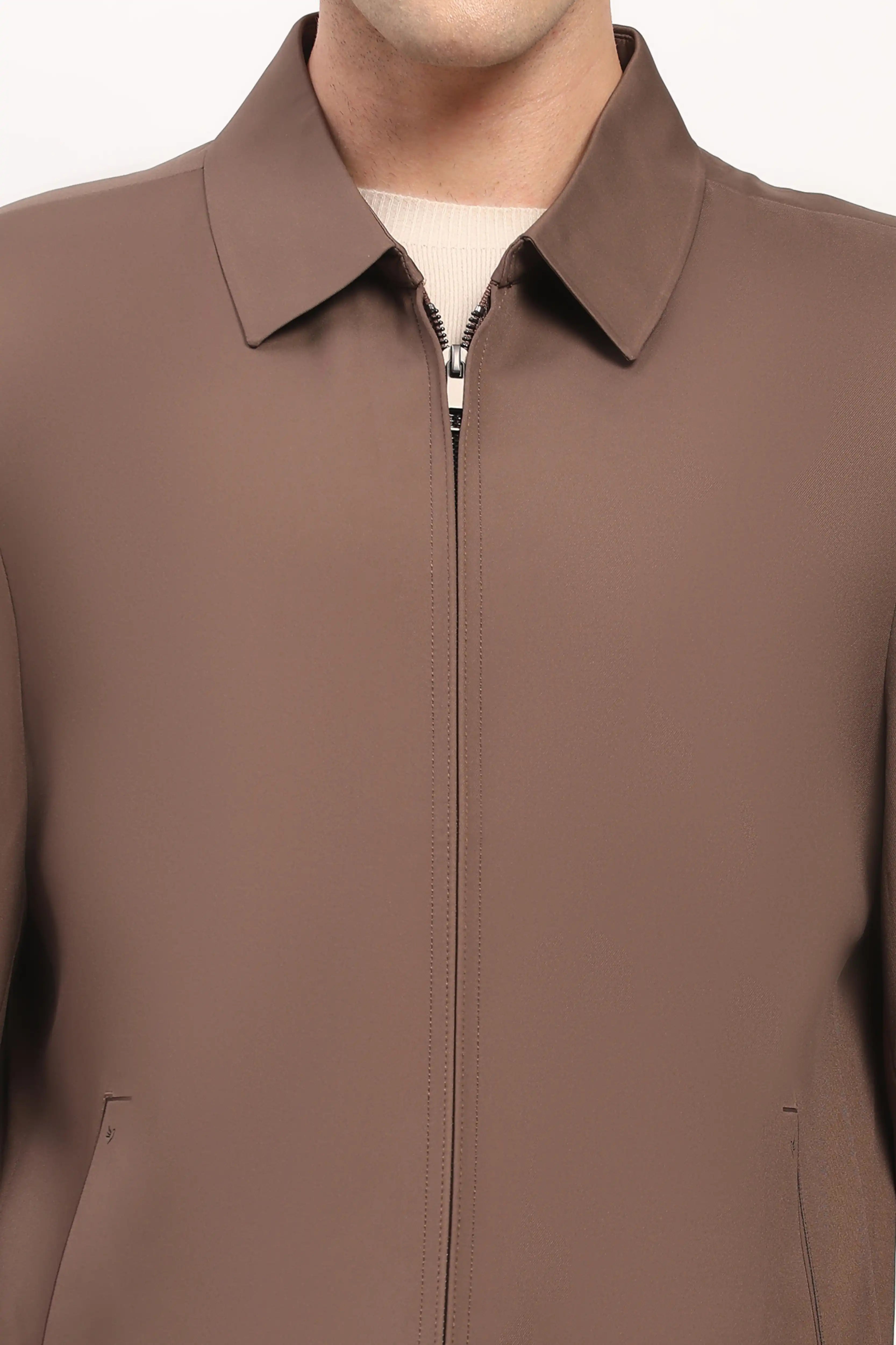 Brown Lightweight Bomber Jacket