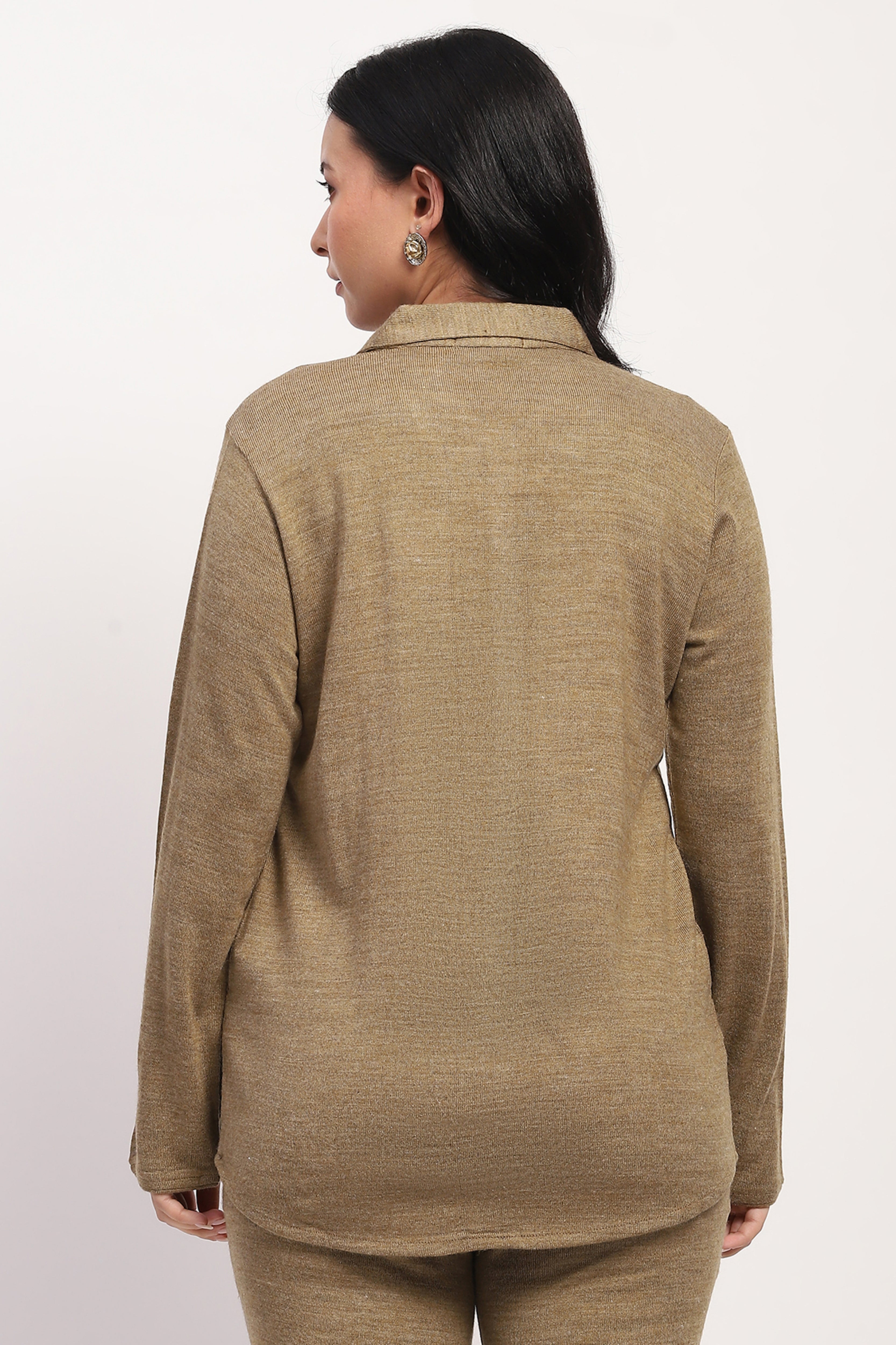 Beige Winter Ethnic Top