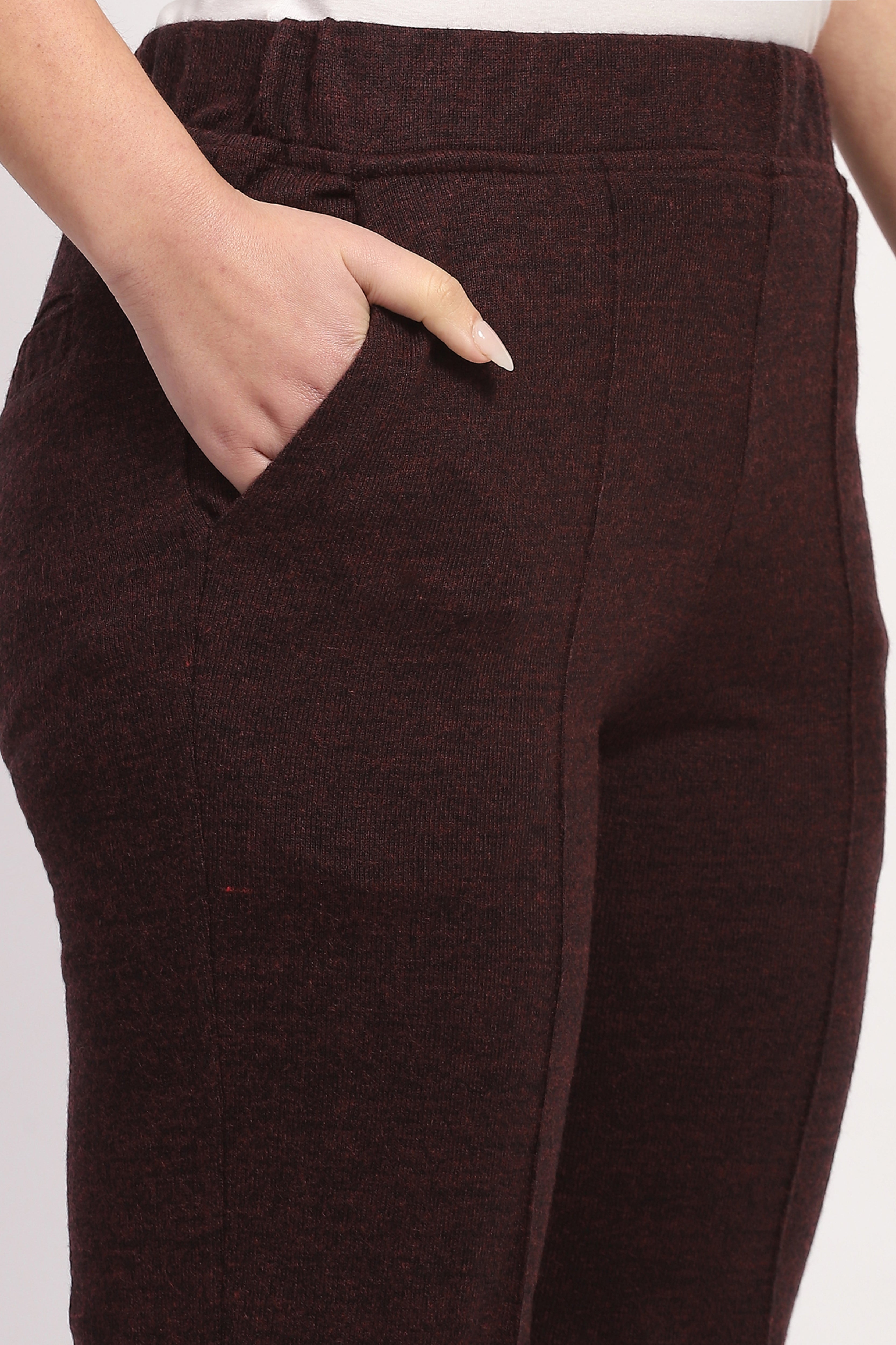 Wine Multicolor Embroidered Ethnic Set