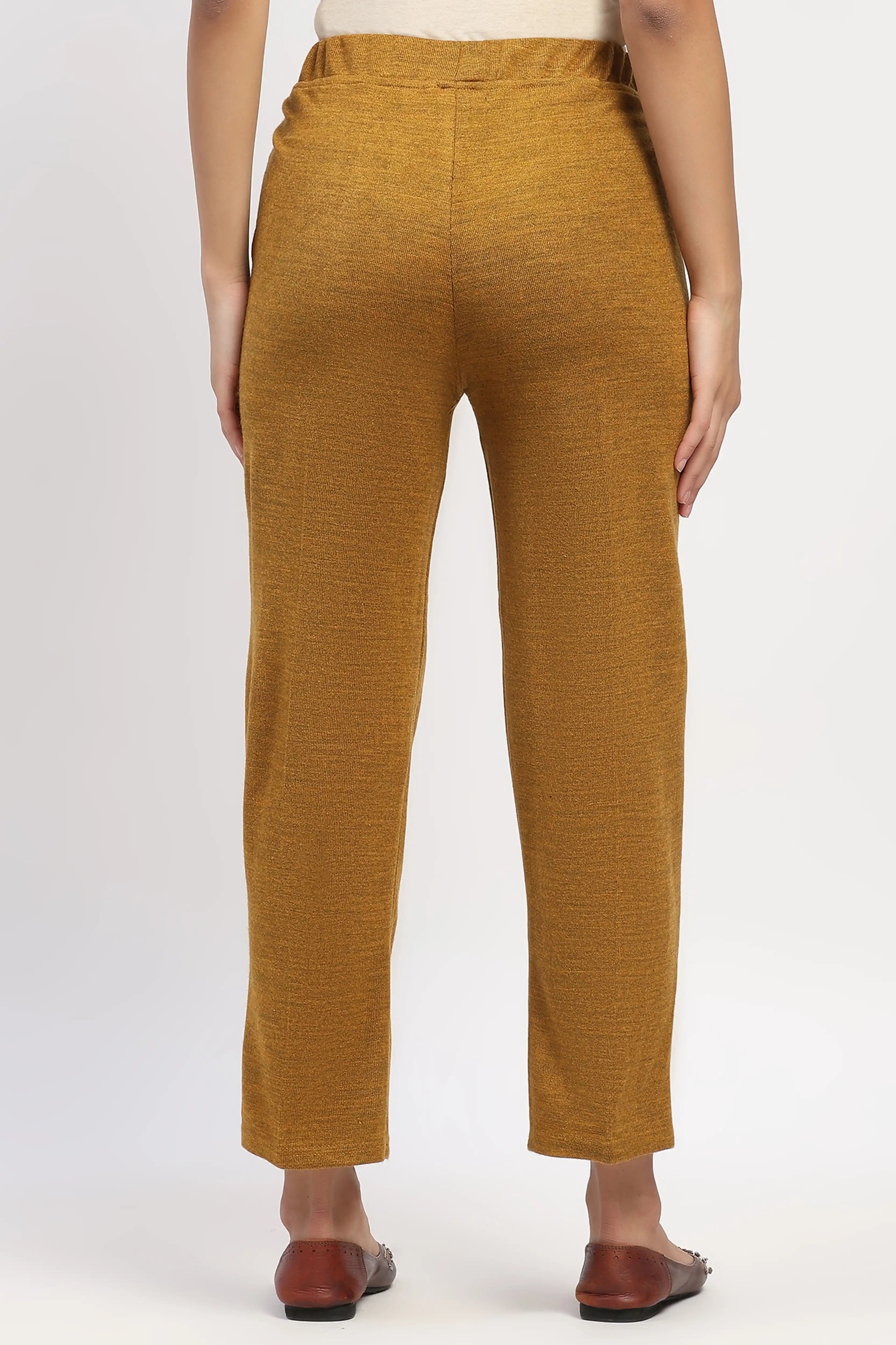 Mustard Acrylic Winter Pants