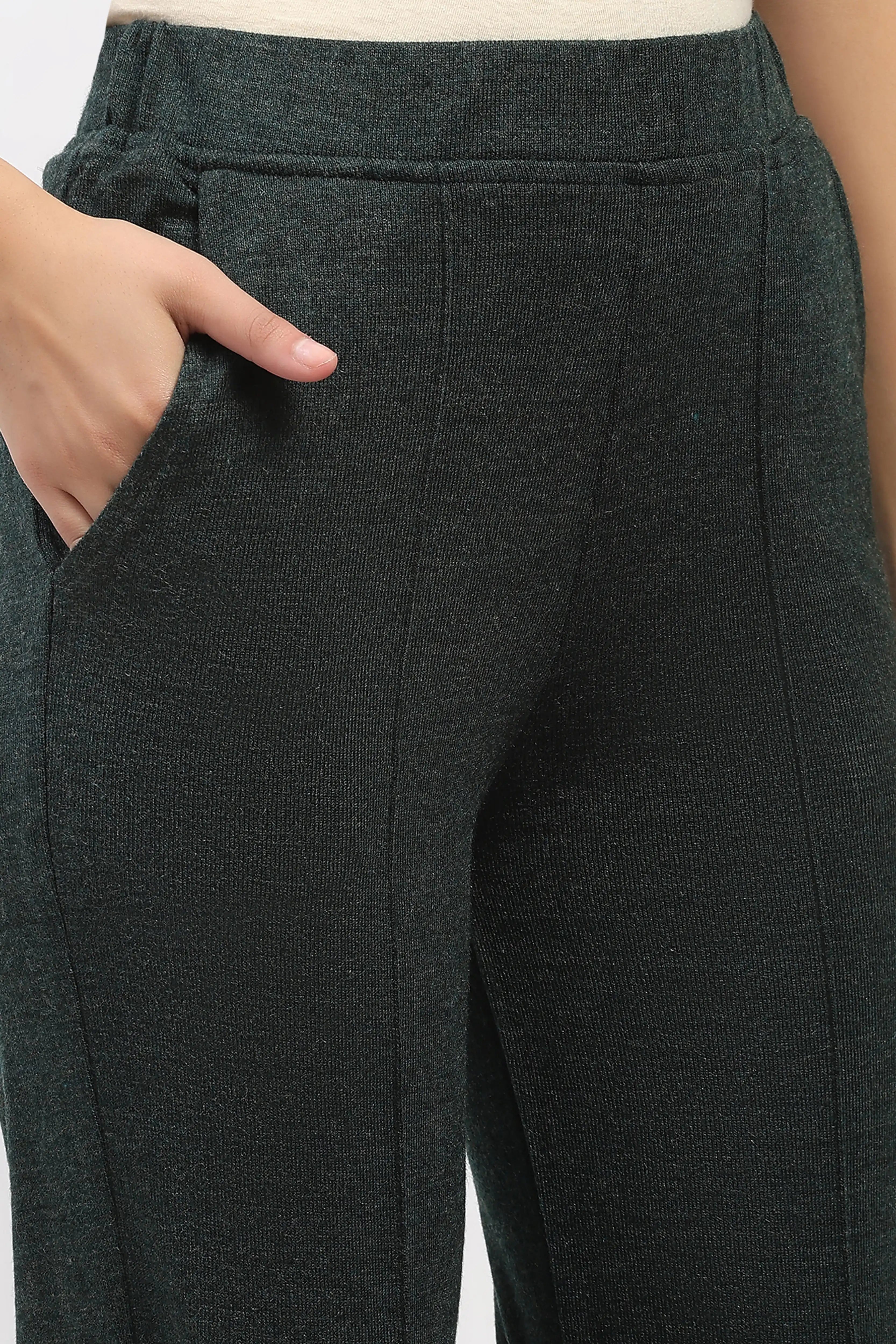 Olive Acrylic Winter Pants