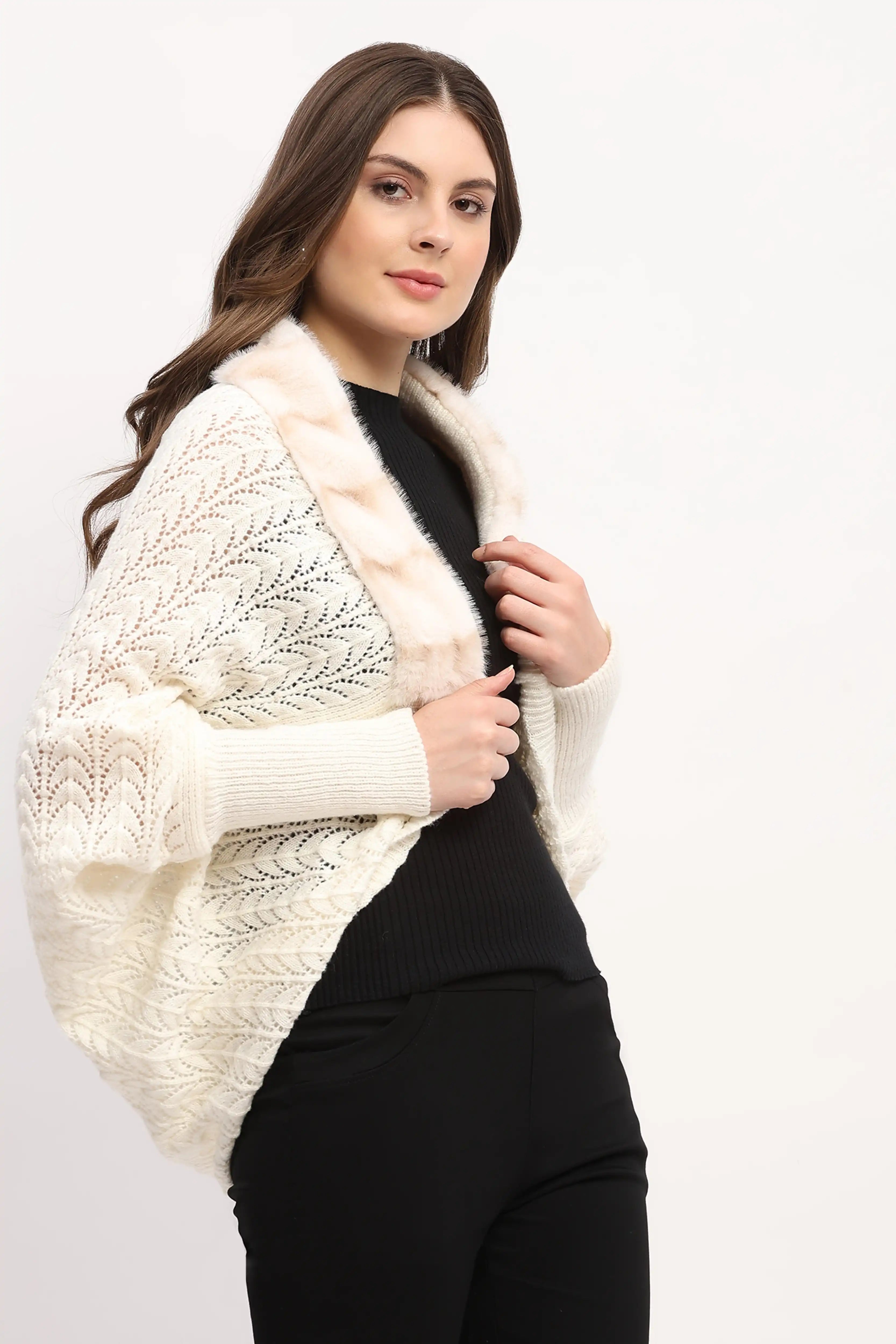 Off-White Crochet Woven Winter