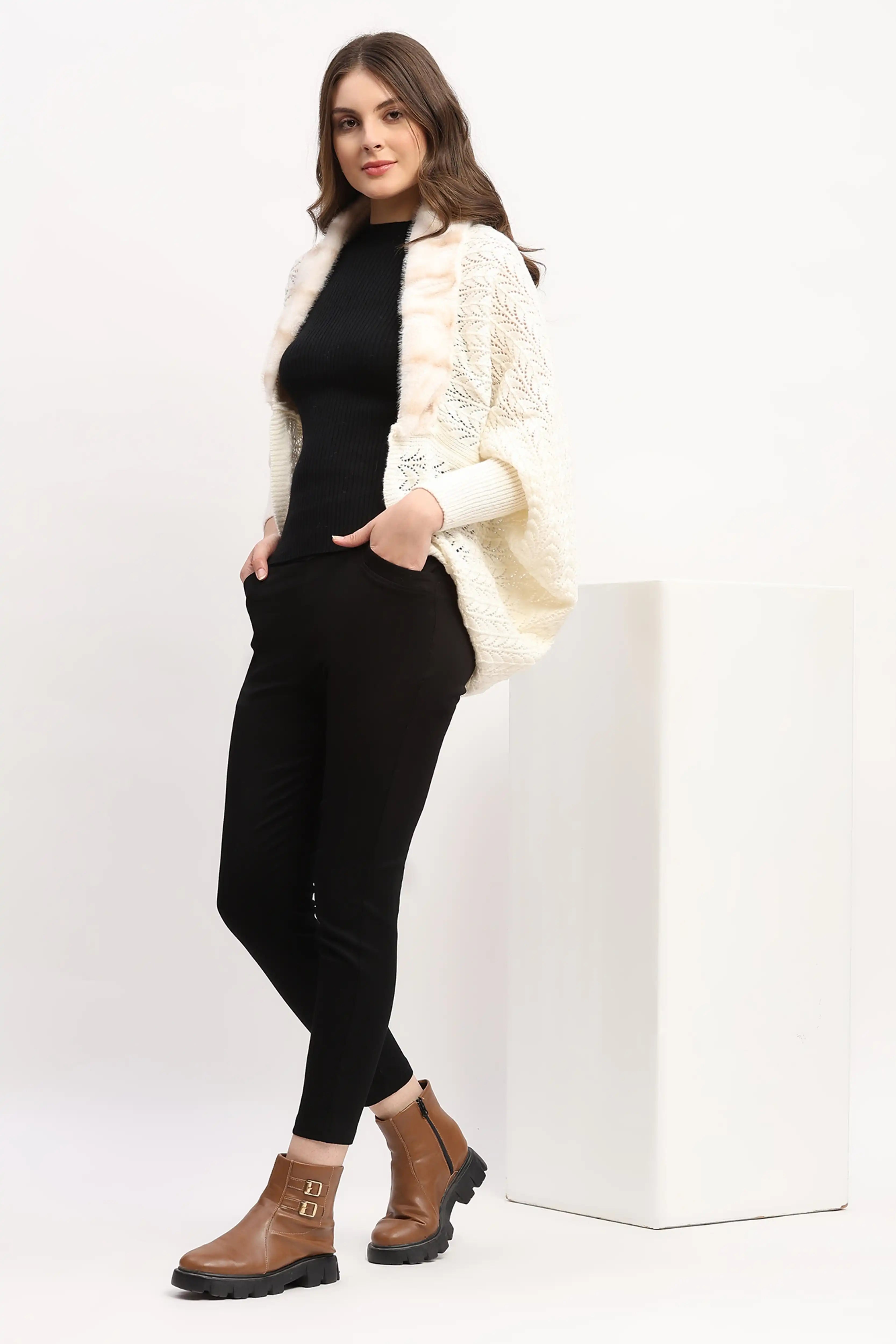 Off-White Crochet Woven Winter