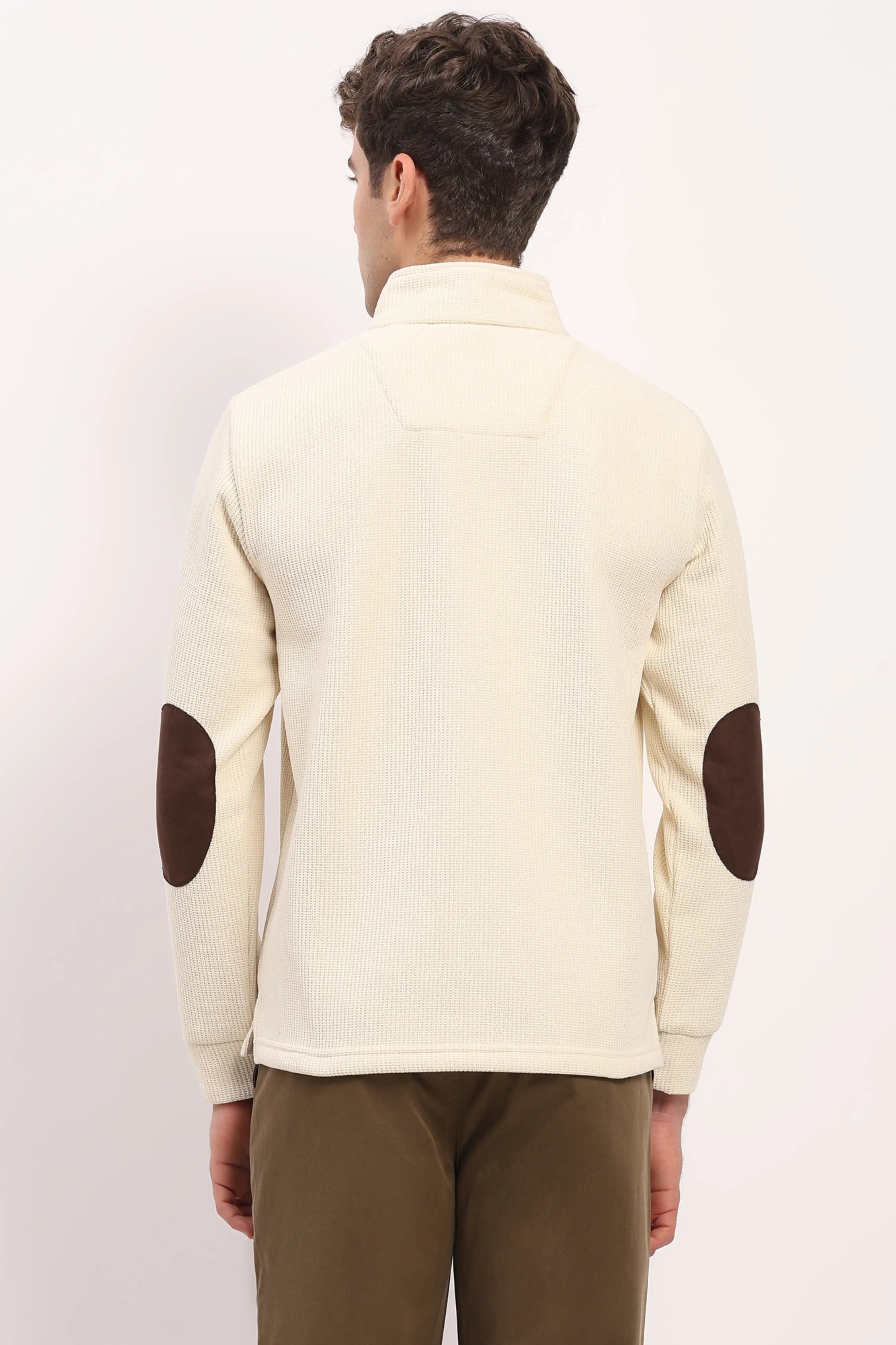 Wool-Blend Half-Zip Sweatshirt